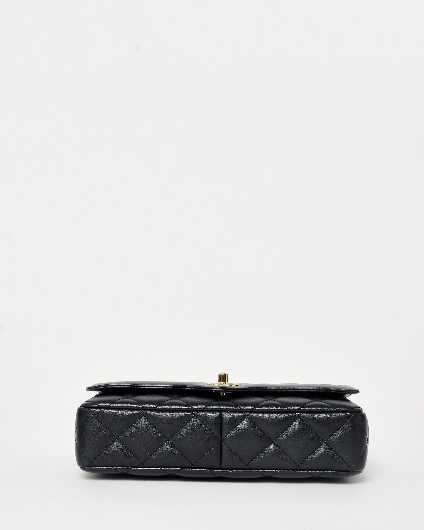 Chanel Black Lambskin Leather GHW Diana Flap Bag