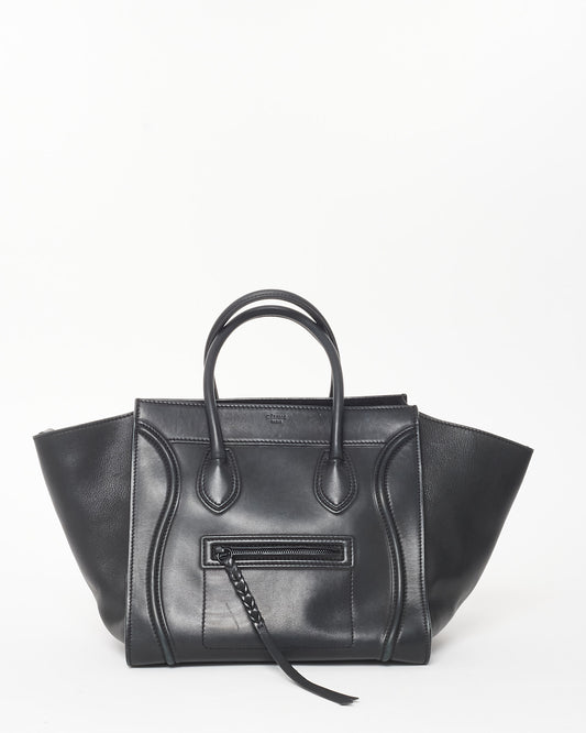 Celine Black Leather Medium Phantom Luggage Tote