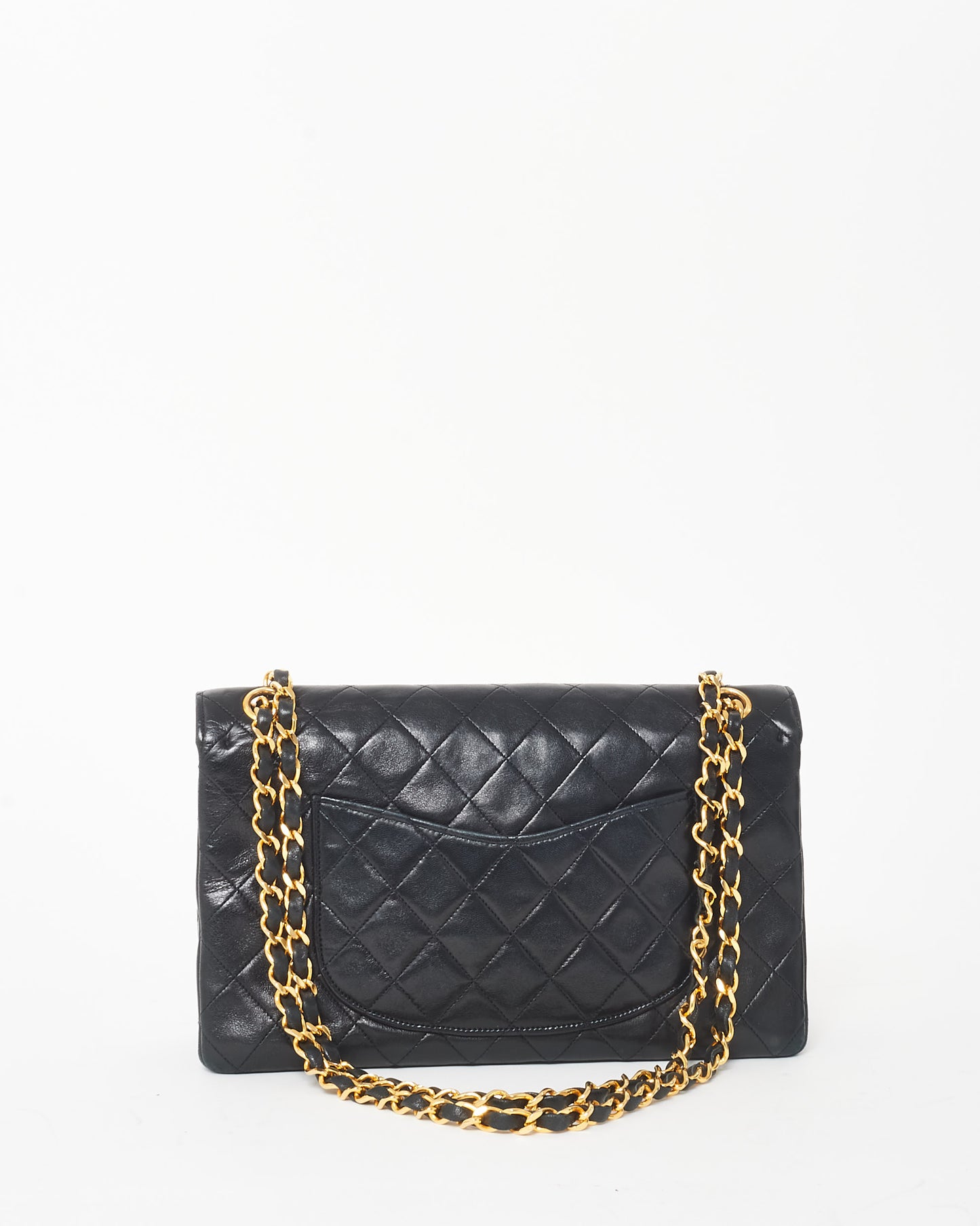 Chanel Vintage Black 
24K Gold Plated Lambskin Flap Bag