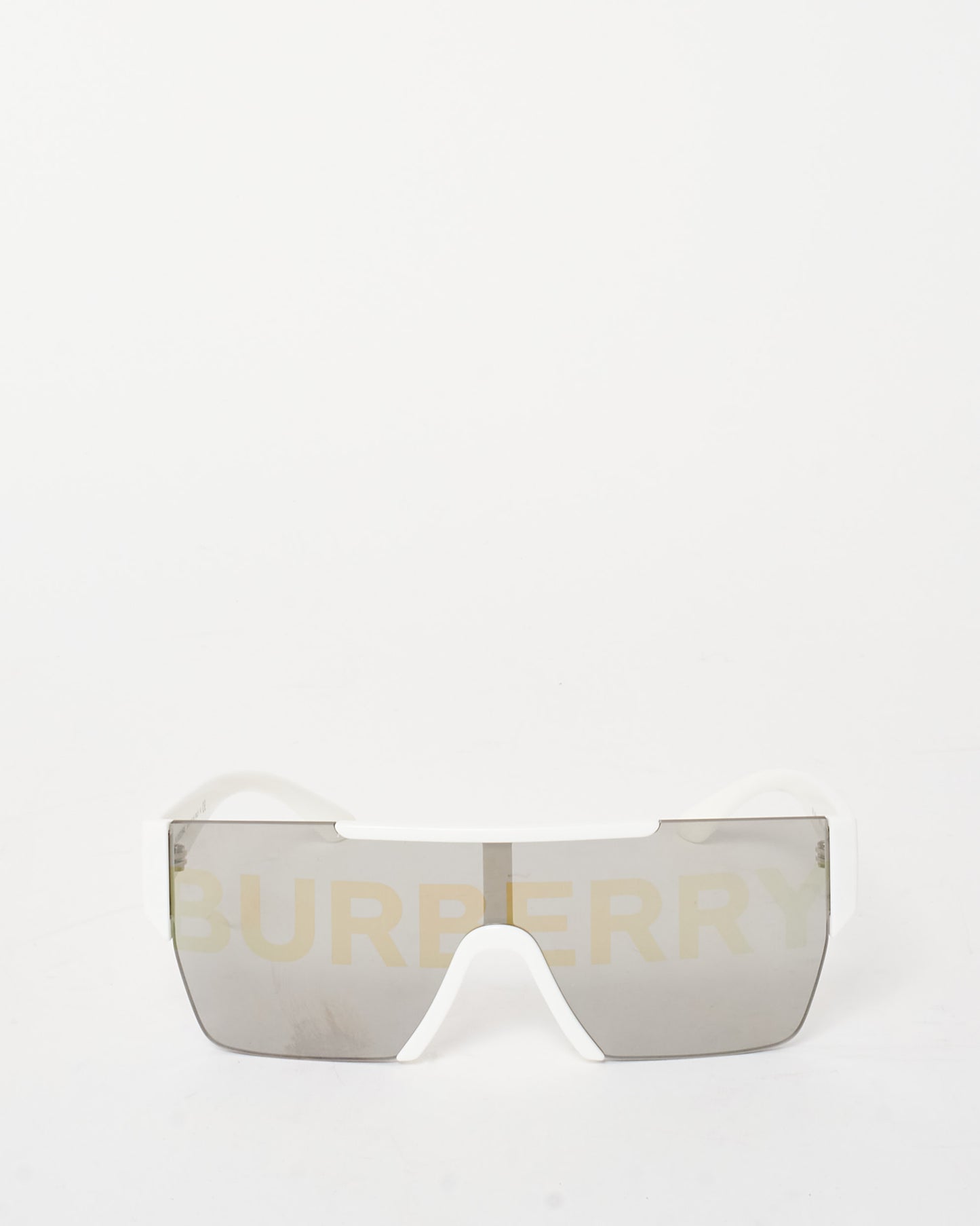 Burberry White 
Mirror Lens w/ Yellow Logo BE4291 Sunglasses