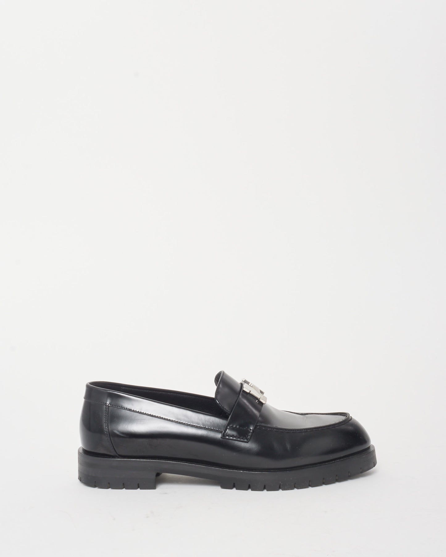 Hermès Black Leather Faubourg Loafers - 38