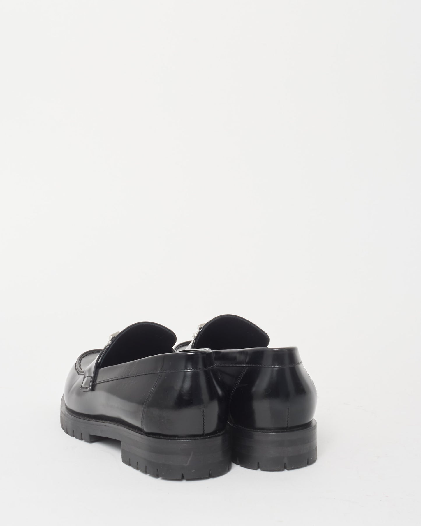 Hermès Black Leather Faubourg Loafers - 38