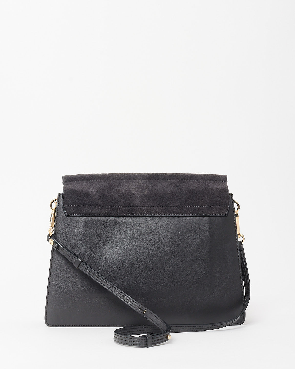 Chloé Dark Charcoal Grey Faye Medium Crossbody Bag