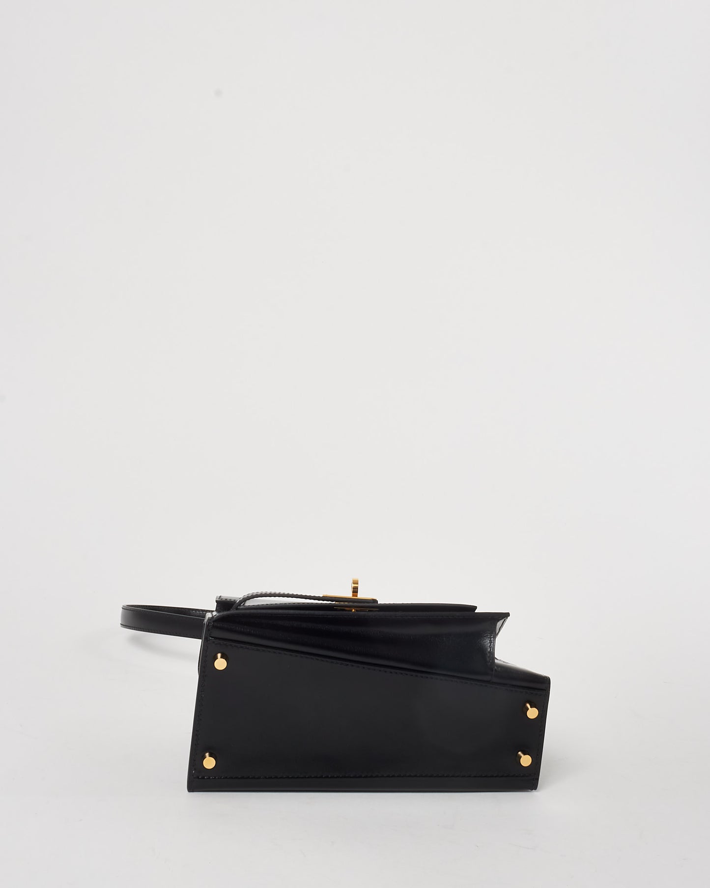 Hermès Black Box Leather Kelly Desordre Handbag GHW