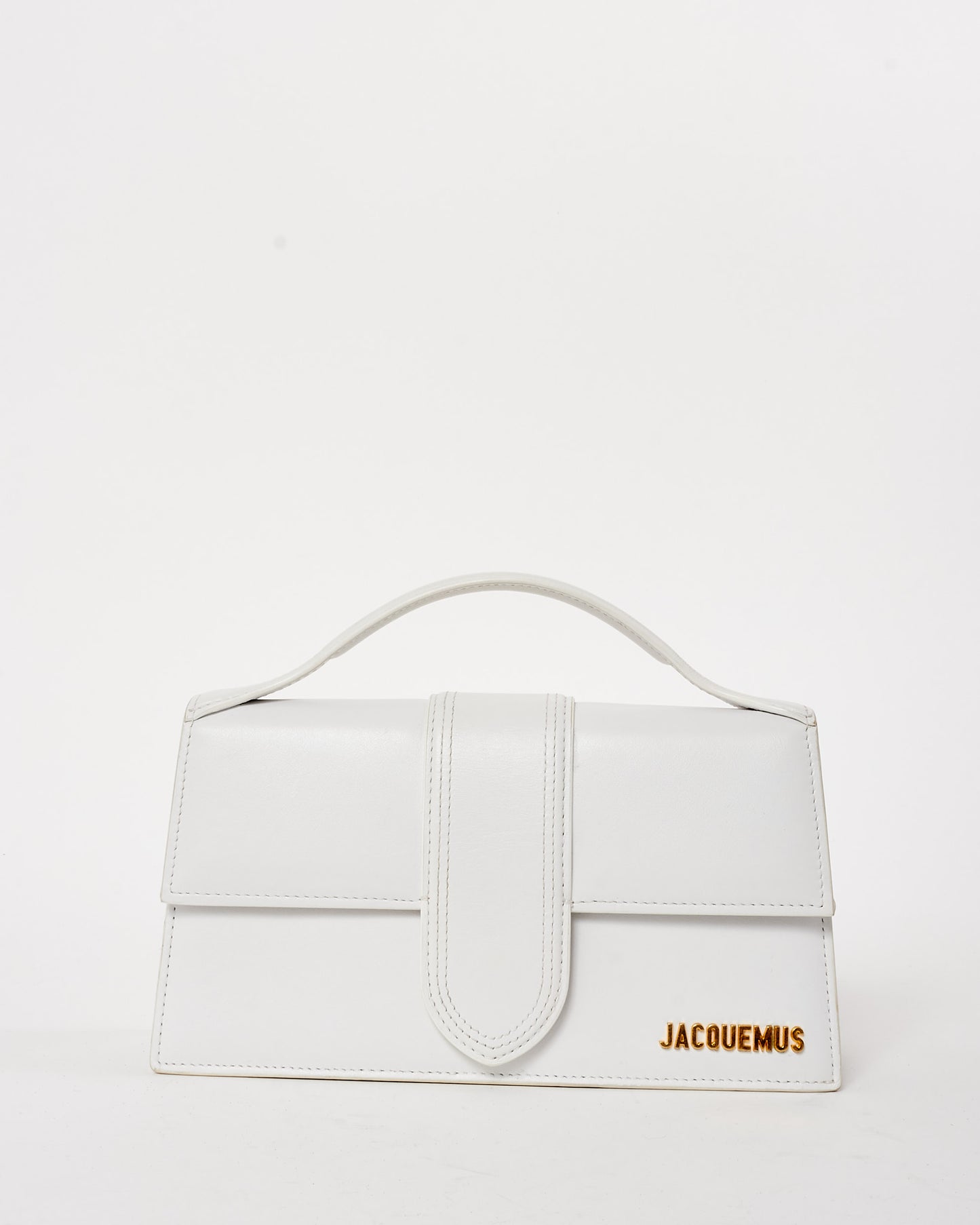 Jacquemus White Leather Le Grand Bambino Bag