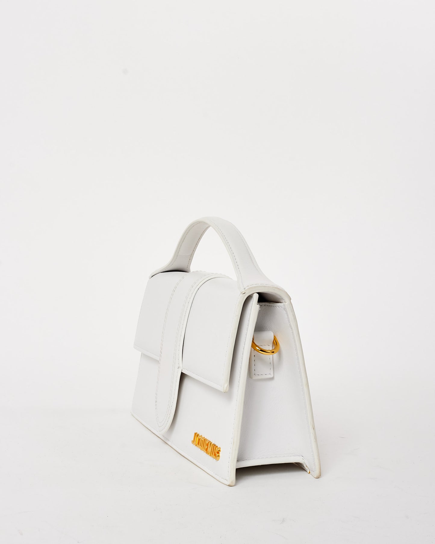 Jacquemus White Leather Le Grand Bambino Bag