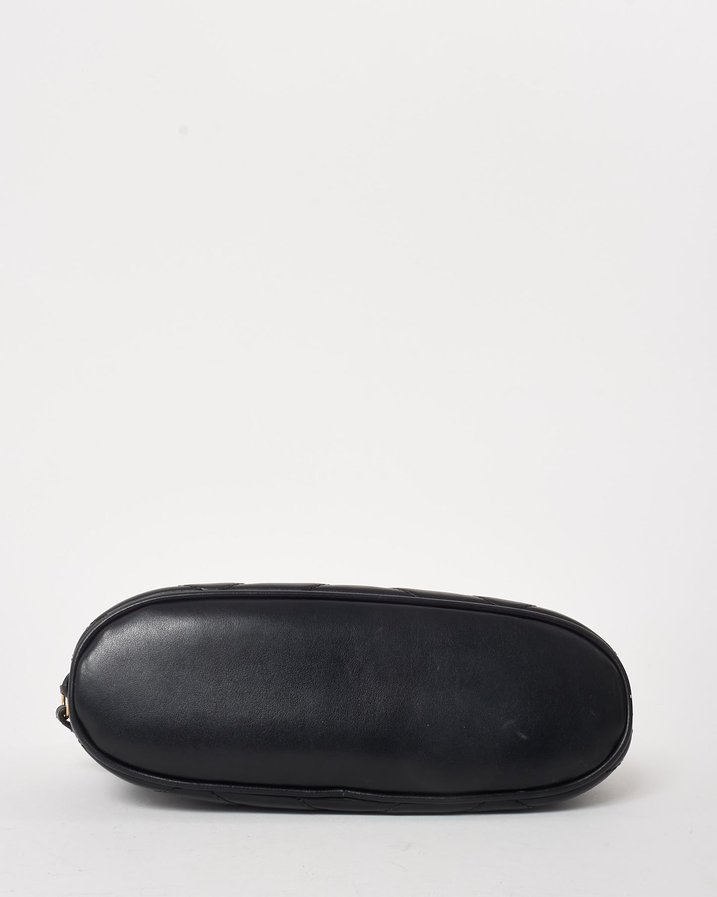 Gucci Black Calfskin Matelassé Large GG Marmont Pouch Cosmetic Case