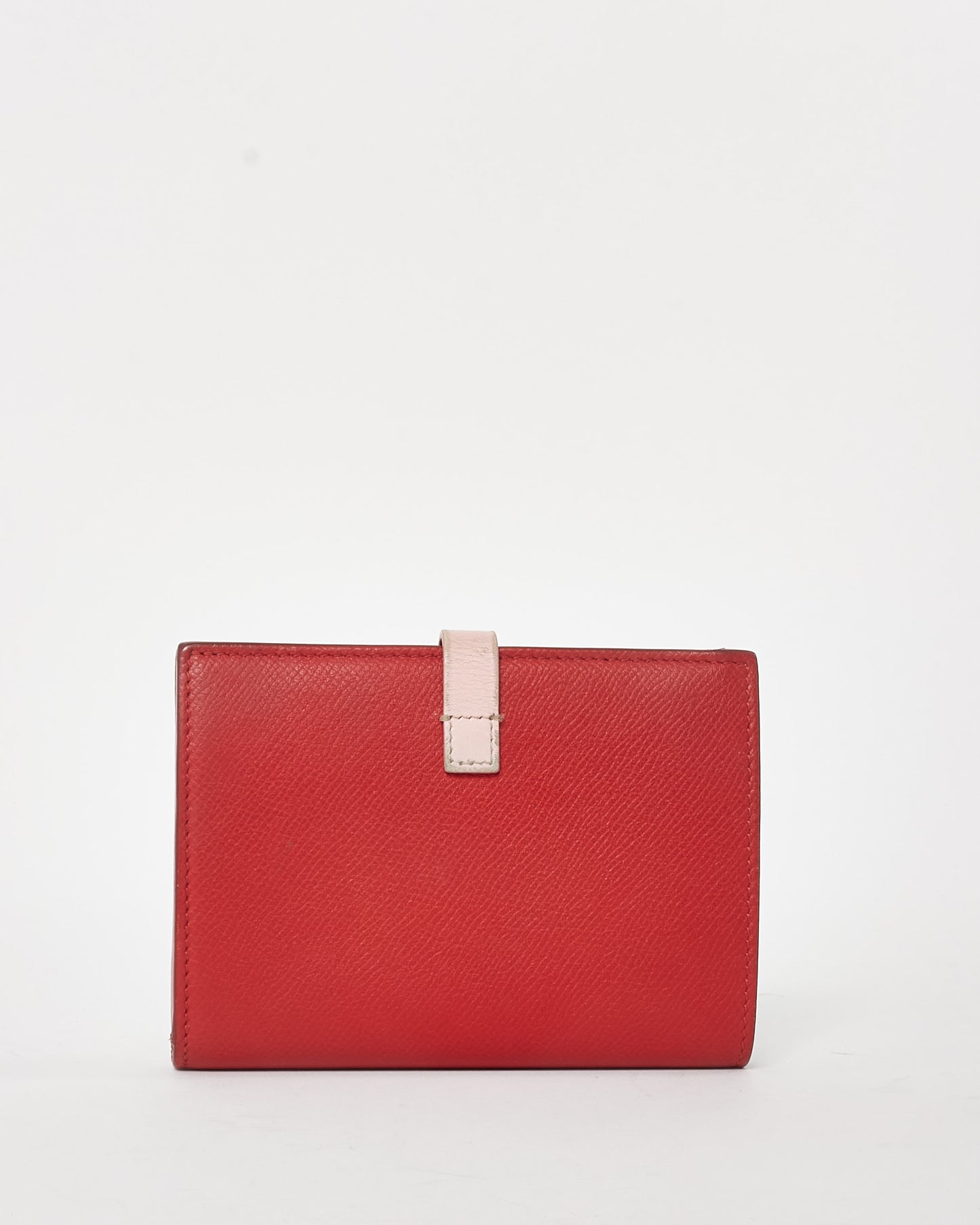 Celine Red Leather and Pink Strap Wallet