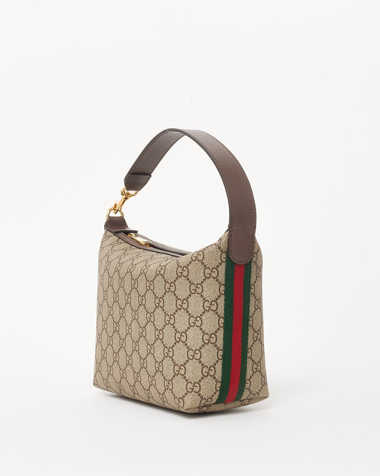 Gucci Beige and Ebony GG Supreme Coated Canvas Ophidia Super Mini Shoulder Bag