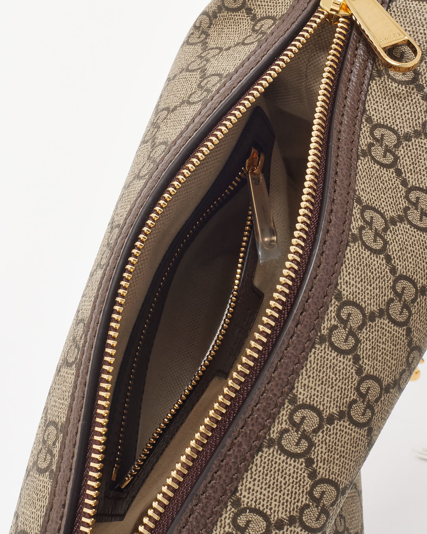 Gucci Beige and Ebony GG Supreme Coated Canvas Ophidia Super Mini Shoulder Bag