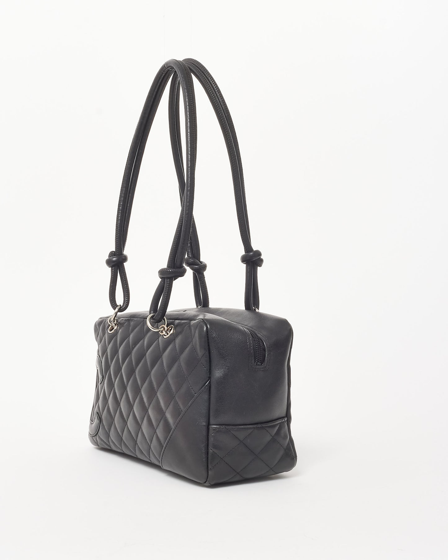 Chanel Black Quilted Leather Rectangular Large Cambon Bag