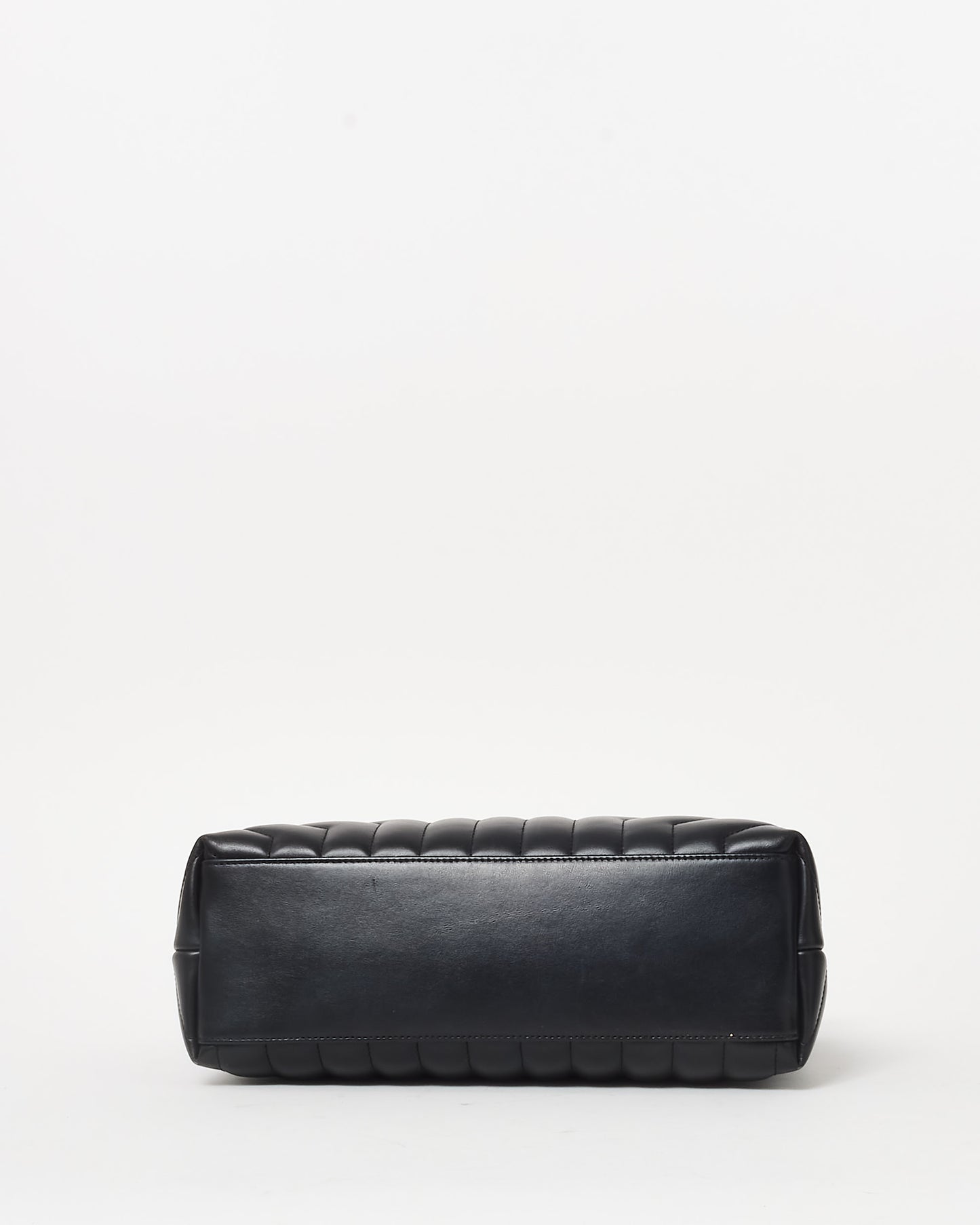 Saint Laurent Black Leather Matelassé Medium Loulou SHW