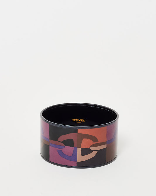 Hermès Purple and Brown Optique Chaine D
Ancre PVC Extra Wide Bangle