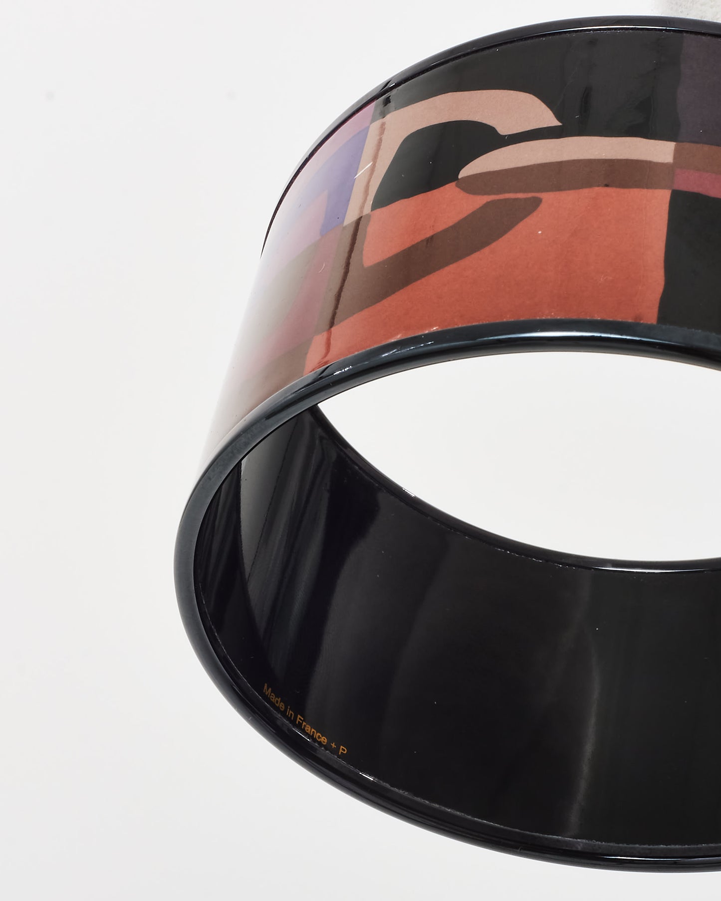 Hermès Purple and Brown Optique Chaine D
Ancre PVC Extra Wide Bangle