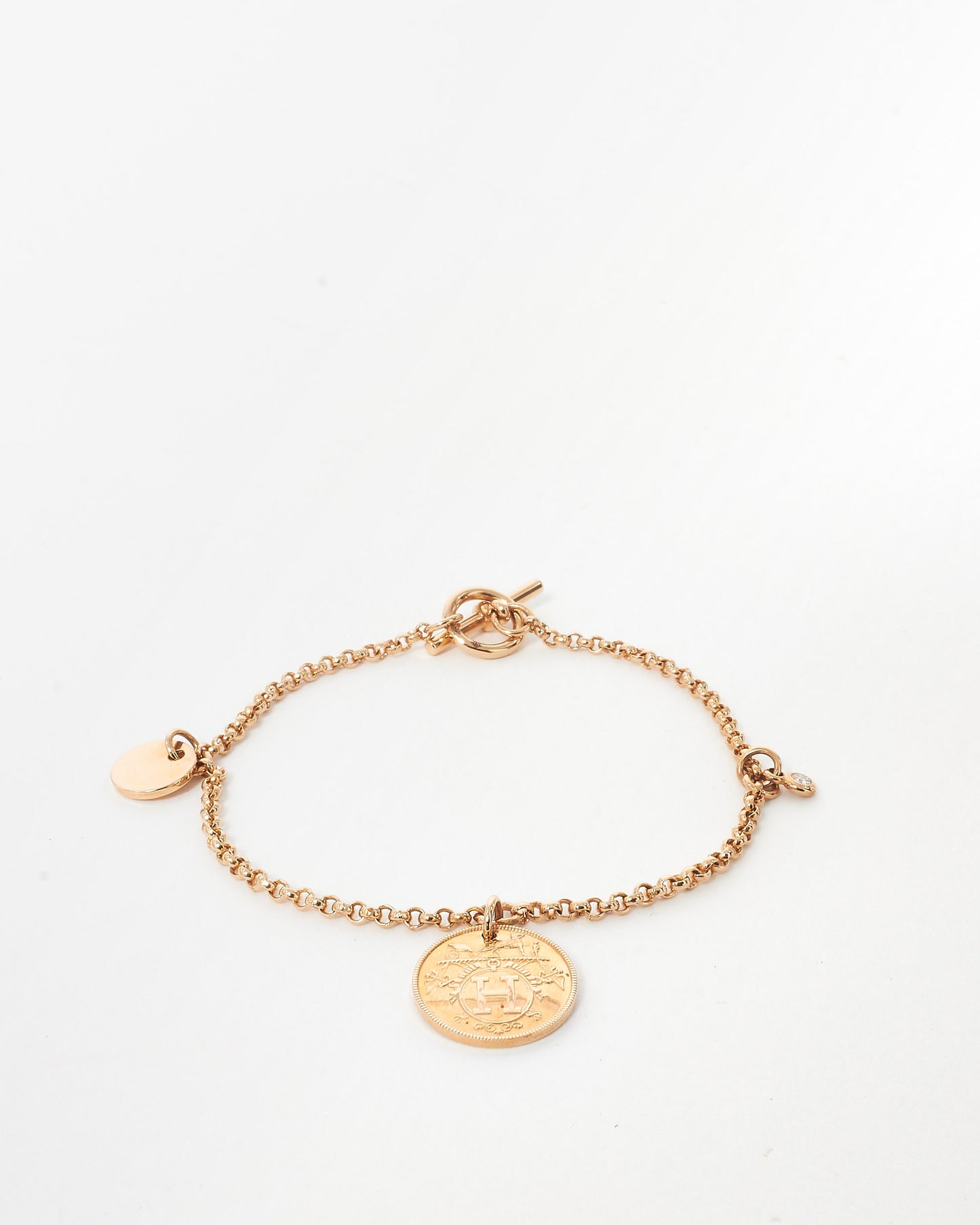 Hermès Rose Gold Ex-Libris Small Model Bracelet