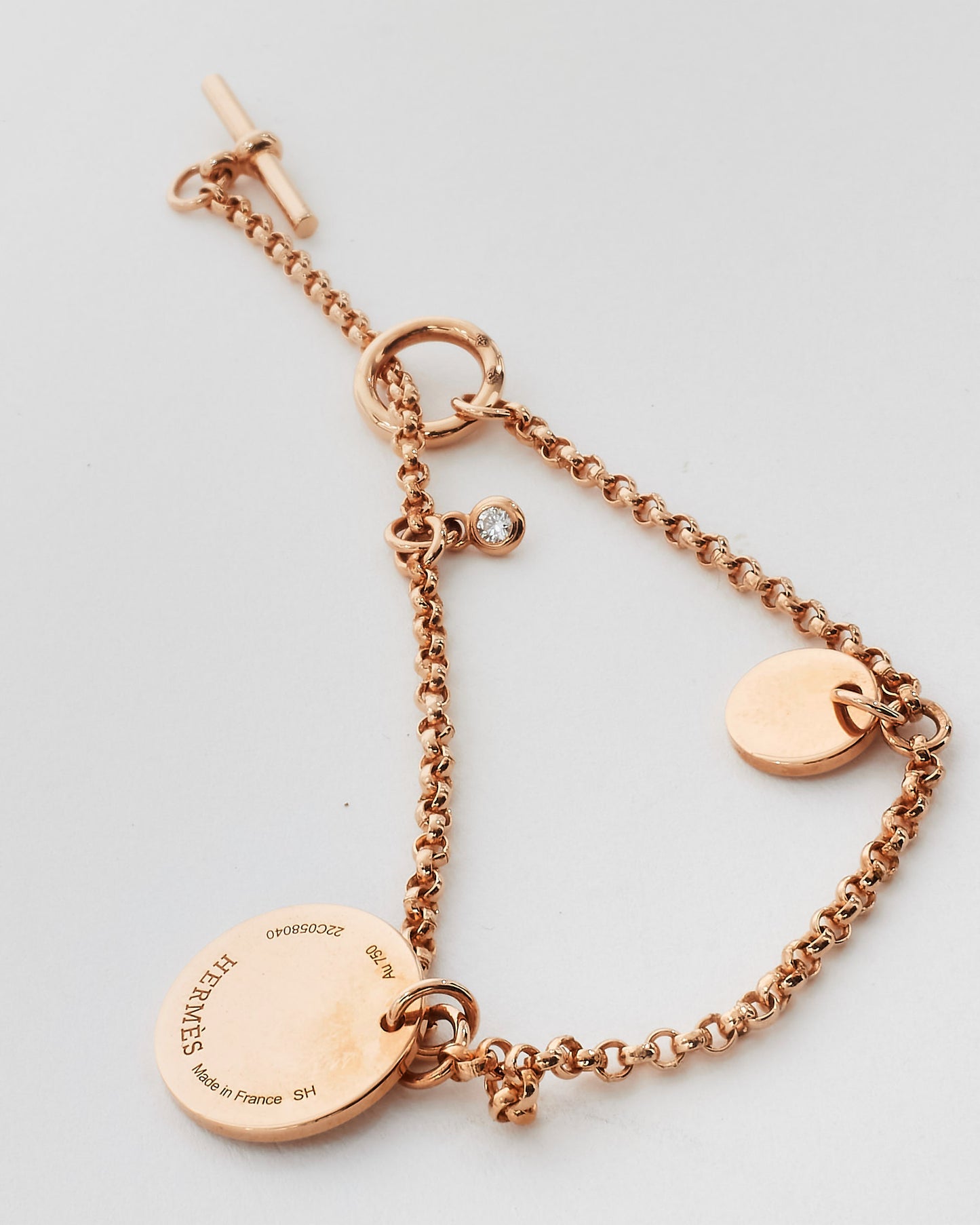 Hermès Rose Gold Ex-Libris Small Model Bracelet