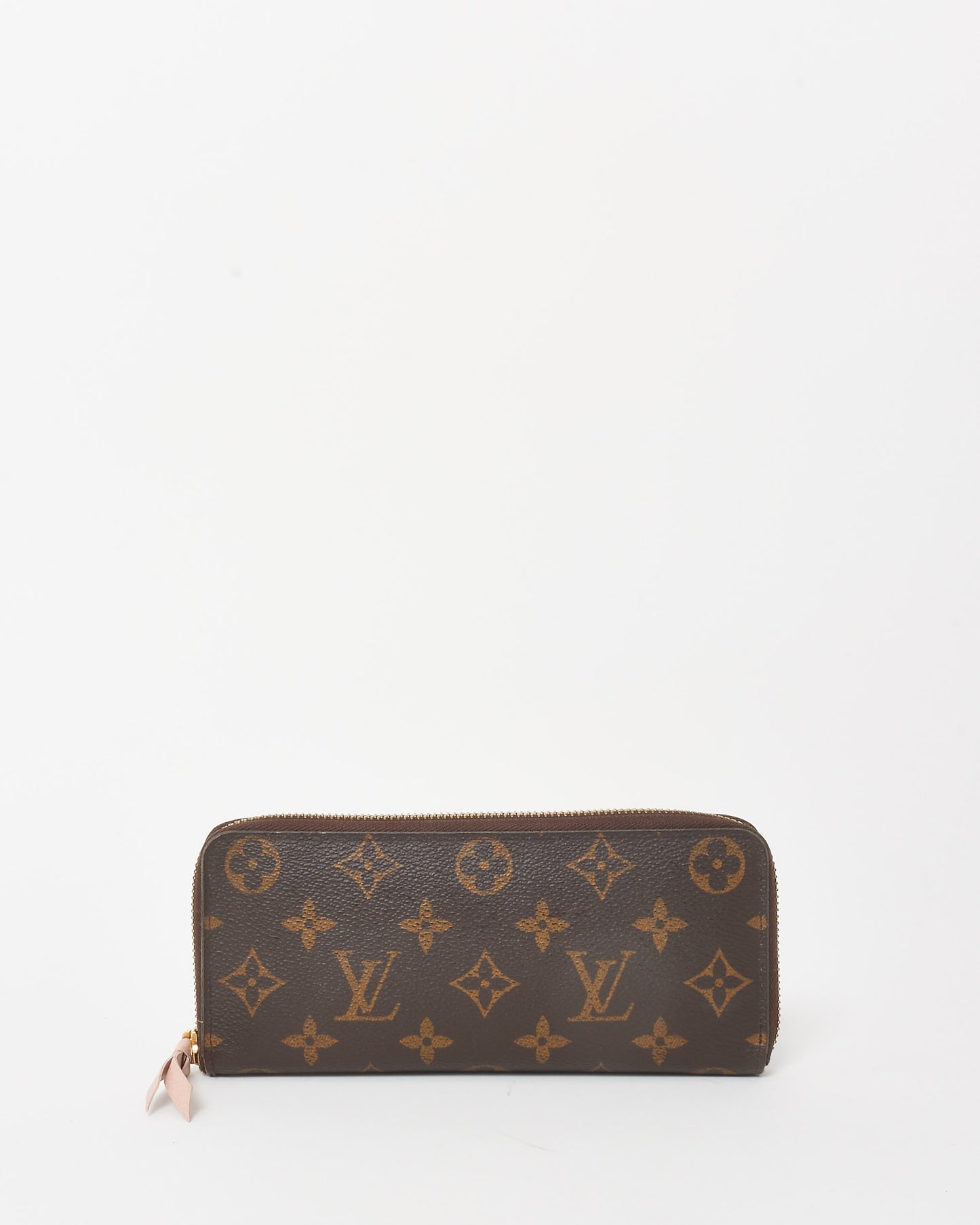 Louis Vuitton Pink Monogram Coated Canvas Clémence Zippy Wallet