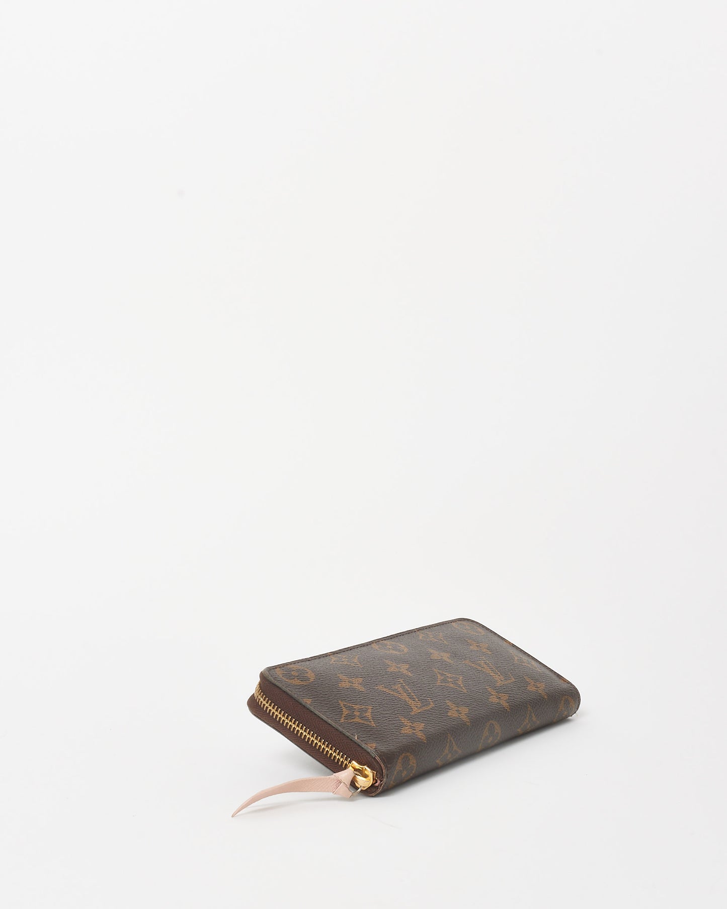 Louis Vuitton Pink Monogram Coated Canvas Clémence Zippy Wallet