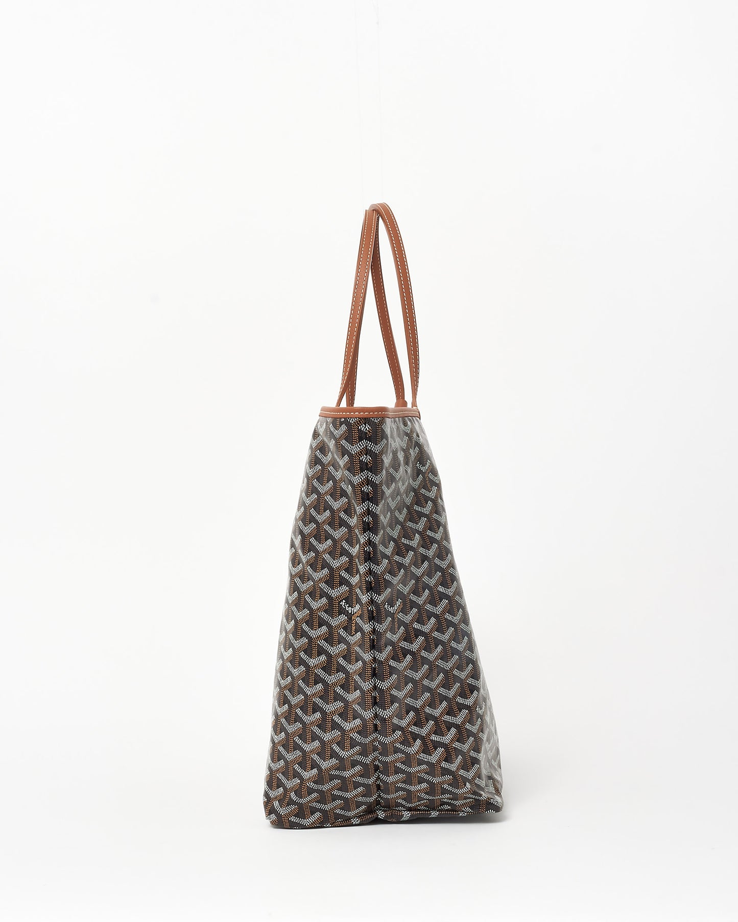 Goyard Black 
Tan Monogram Canvas Saint Louis GM Tote W Pouch