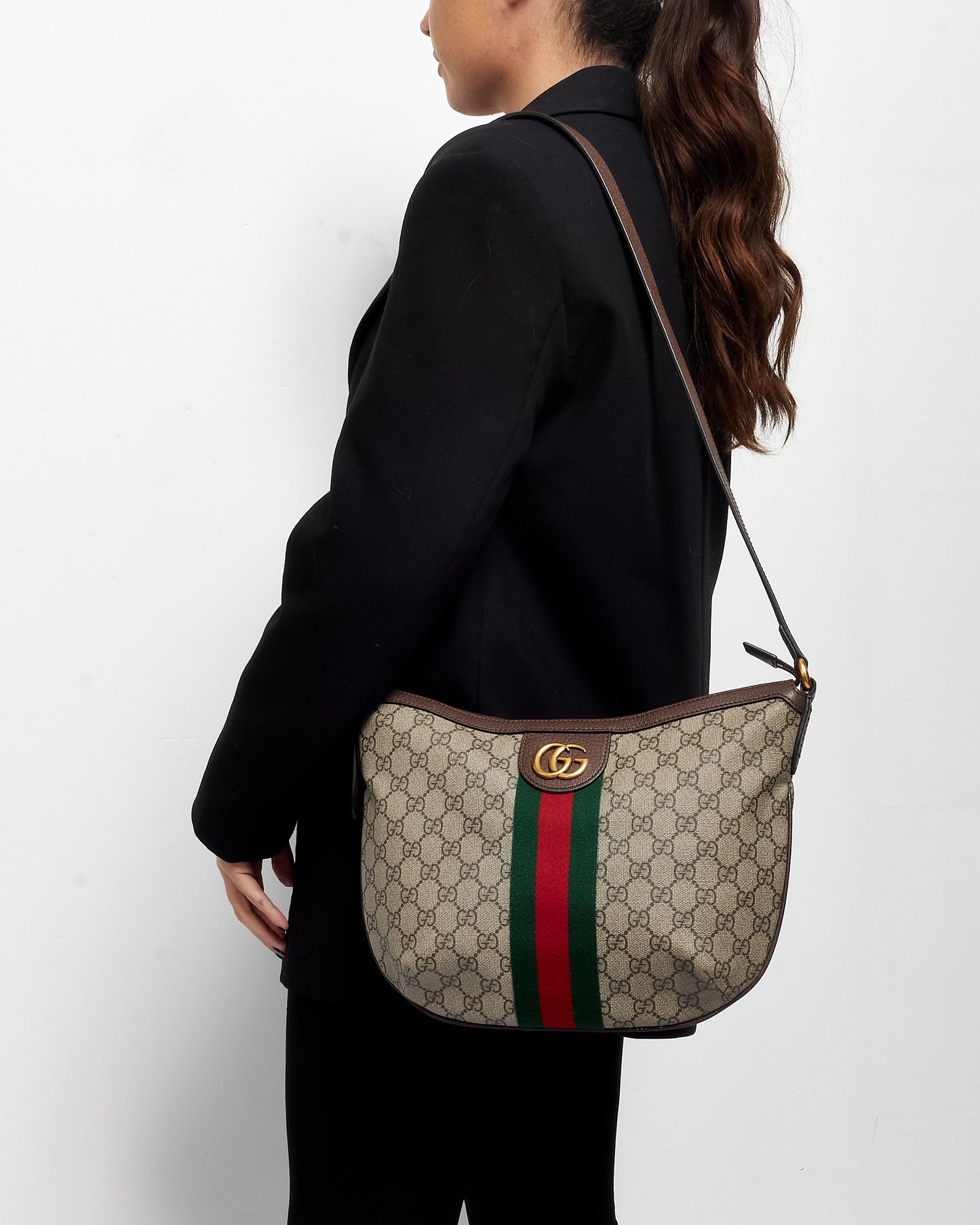 Gucci Monogram Coated Canvas Small Ophidia Crossbody Bag