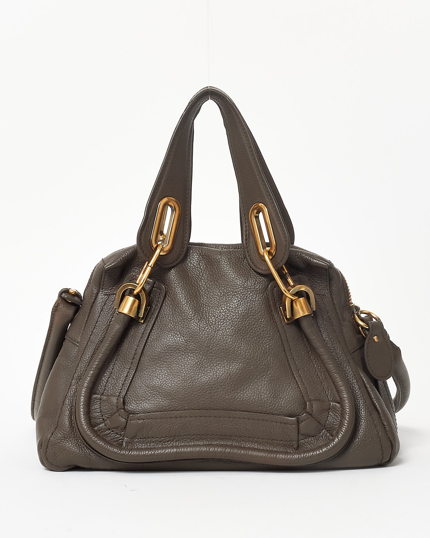 Chloé Brown Leather Small Paraty Satchel Bag