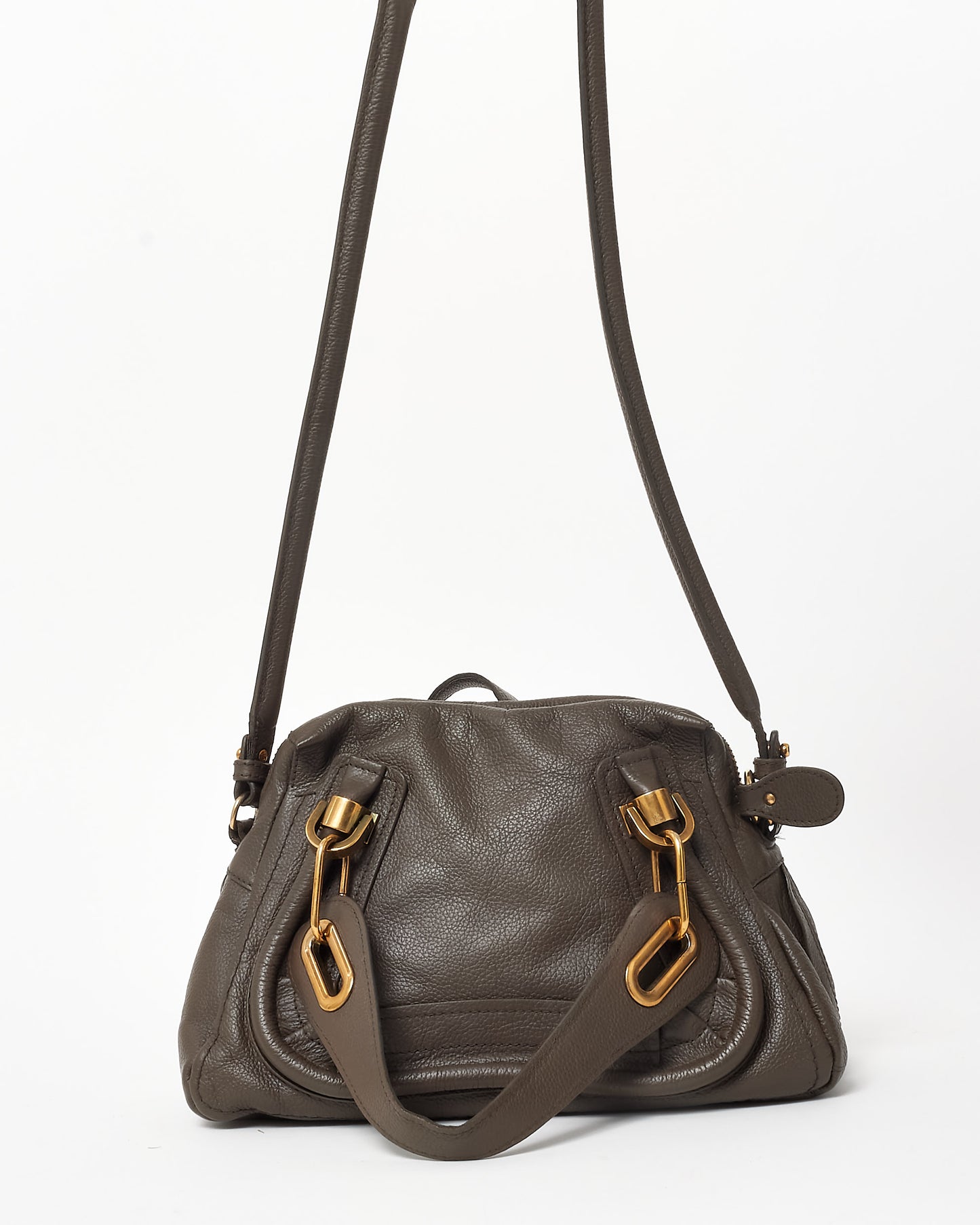 Chloé Brown Leather Small Paraty Satchel Bag