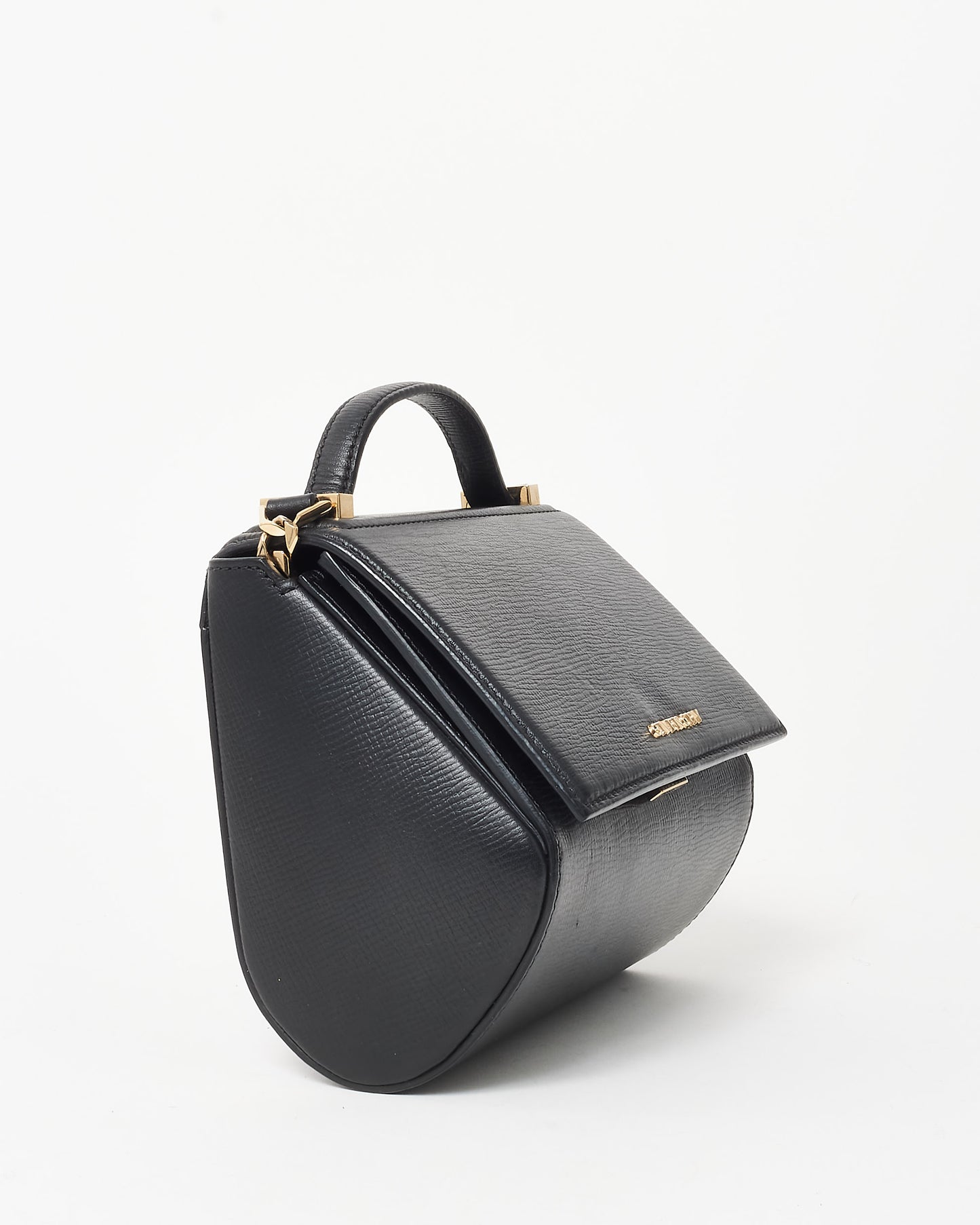 Givenchy Black Grained Leather Mini Pandora Box Crossbody Bag