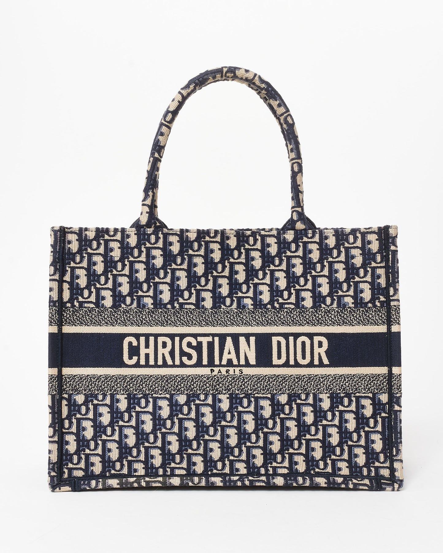 Dior Blue 
Ecru Oblique Canvas Small Book Tote