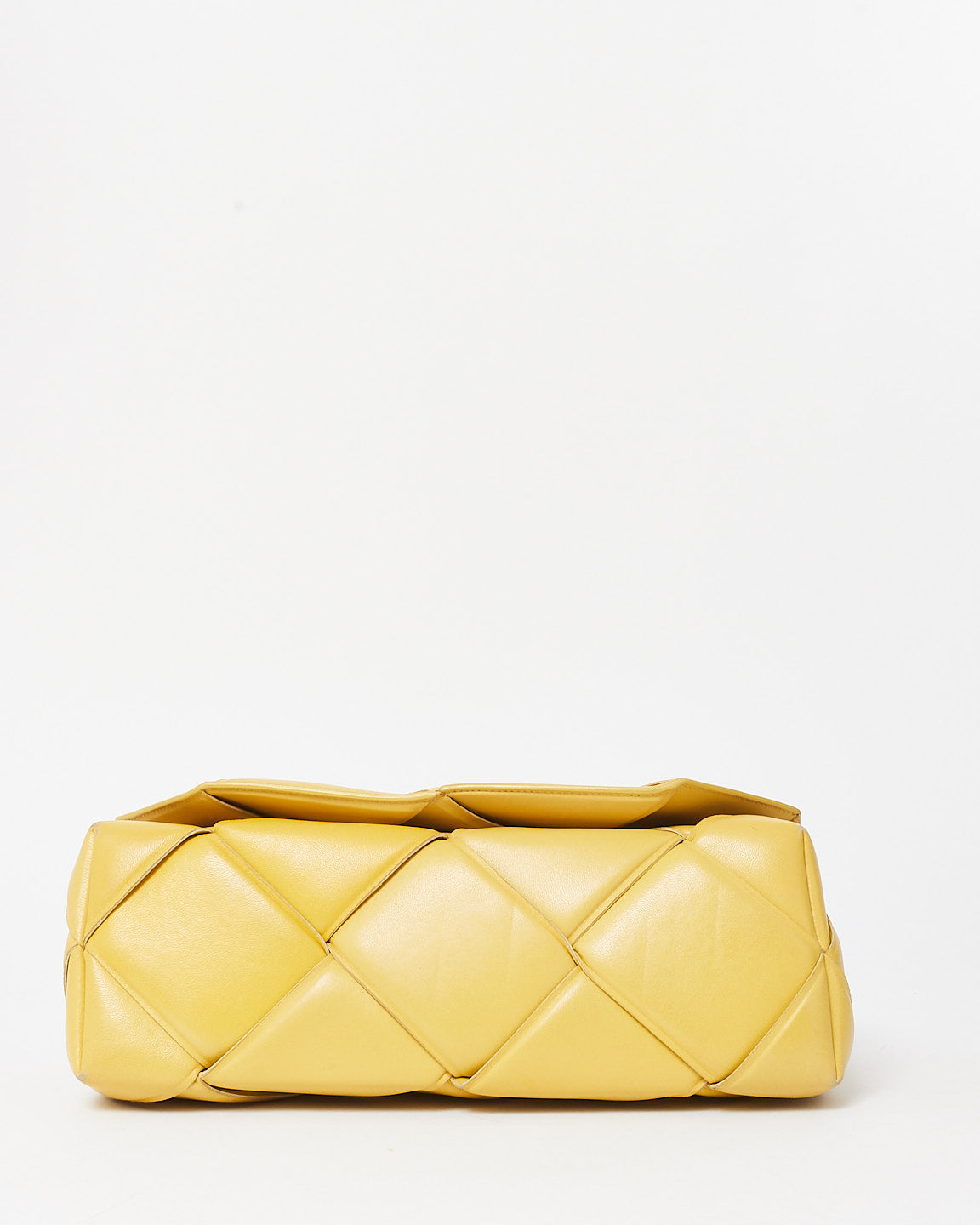 Bottega Veneta Yellow (Corn) Nappa Maxi Intrecciato Leather Padded The Top Handle Bag