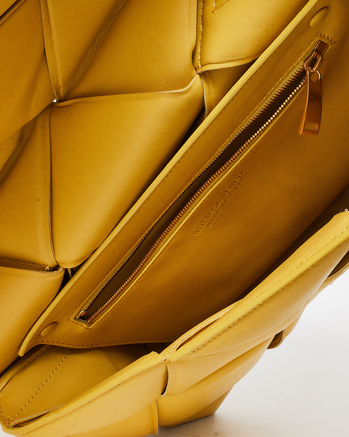 Bottega Veneta Yellow (Corn) Nappa Maxi Intrecciato Leather Padded The Top Handle Bag