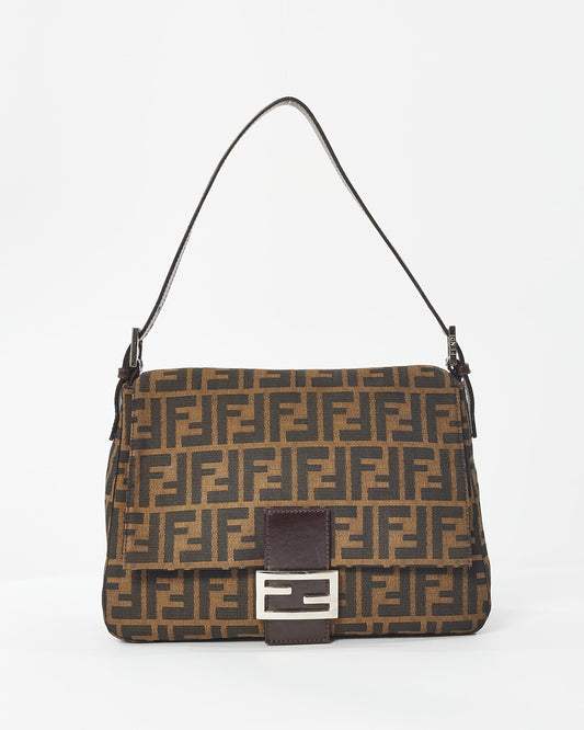 Fendi Zucca Monogram Canvas Mama Baguette Shoulder Bag