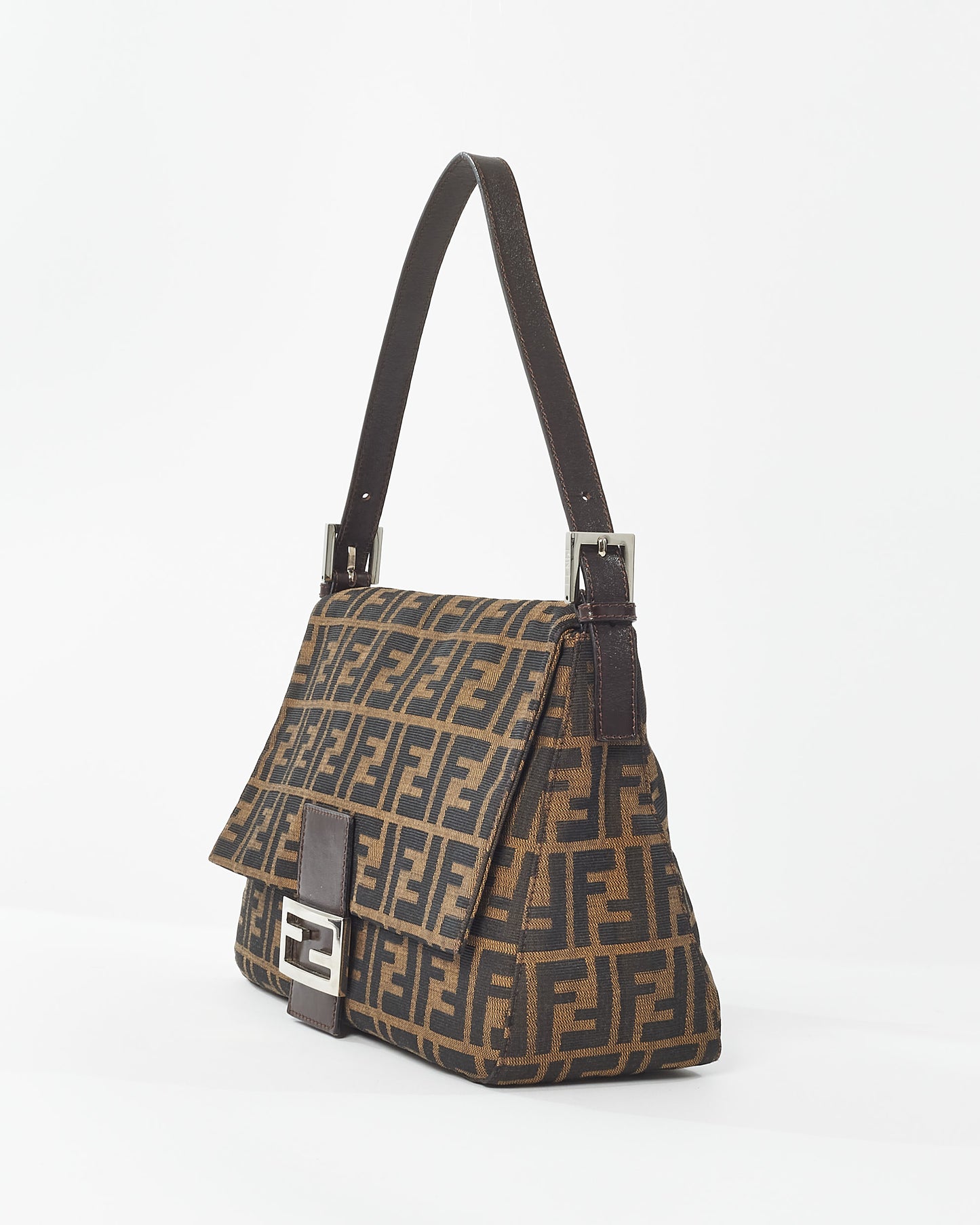 Fendi Zucca Monogram Canvas Mama Baguette Shoulder Bag