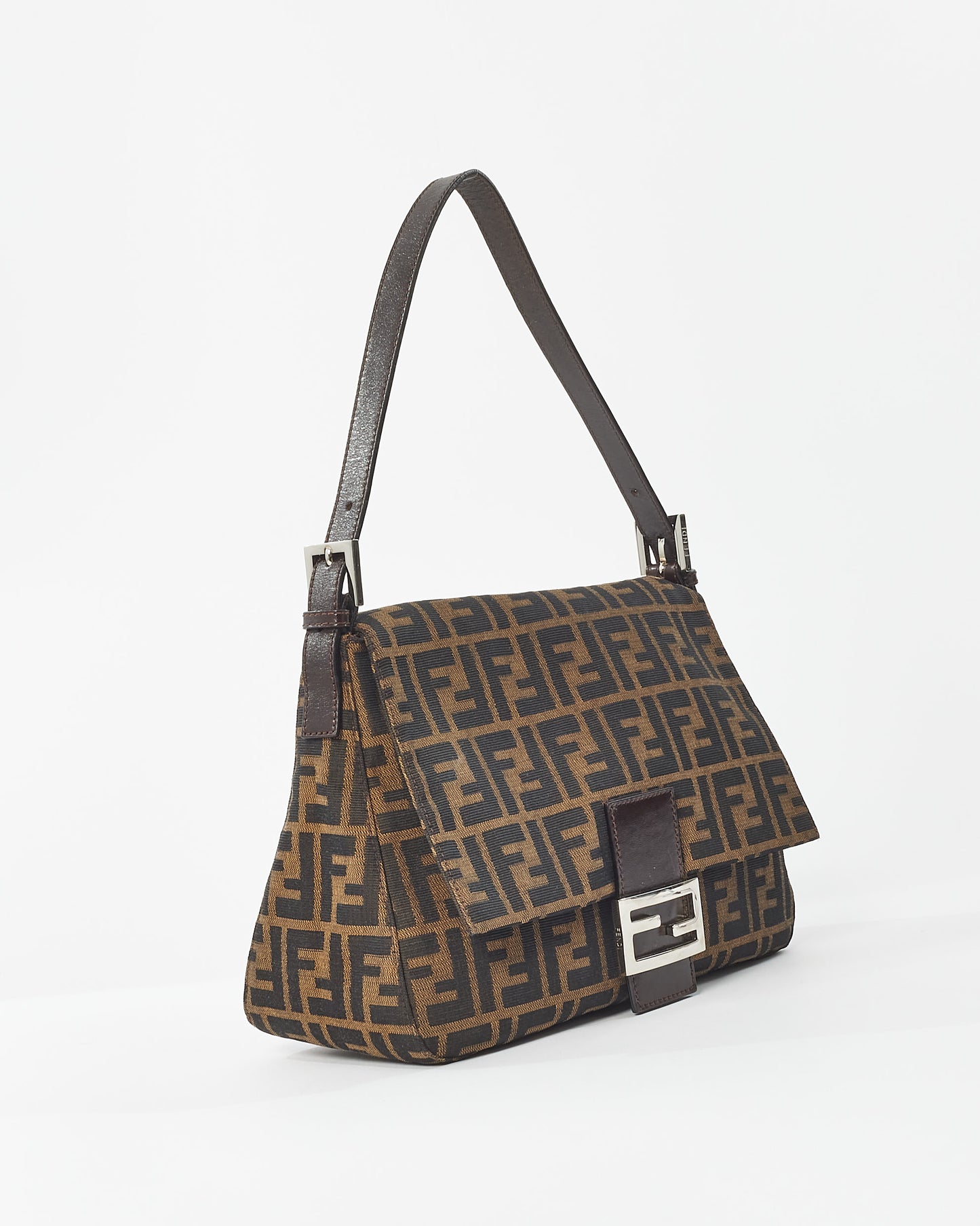 Fendi Zucca Monogram Canvas Mama Baguette Shoulder Bag