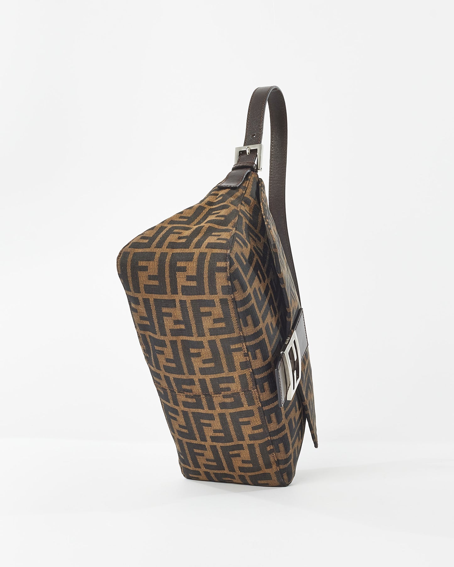 Fendi Zucca Monogram Canvas Mama Baguette Shoulder Bag