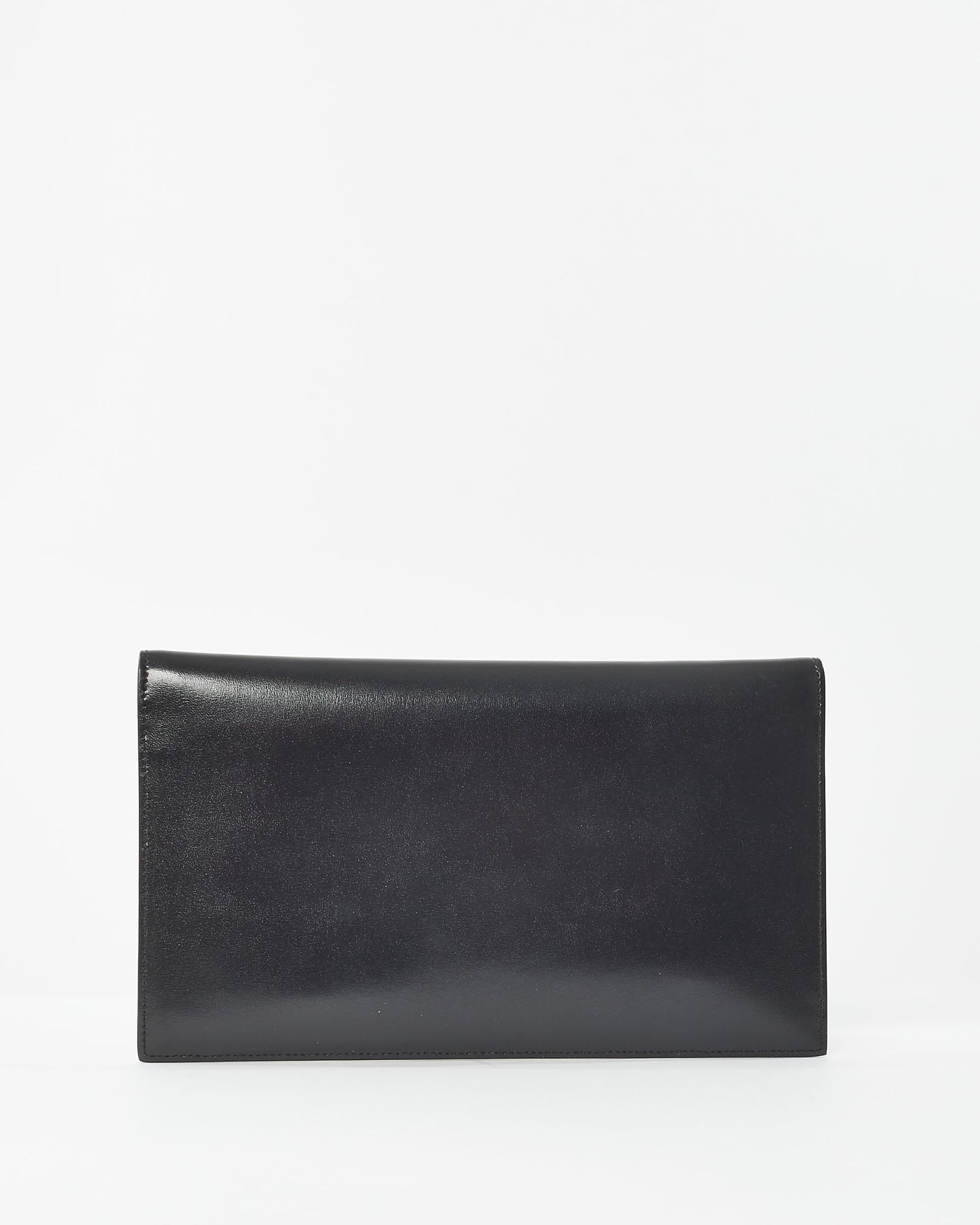 Saint Laurent Black Smooth Leather Uptown Clutch