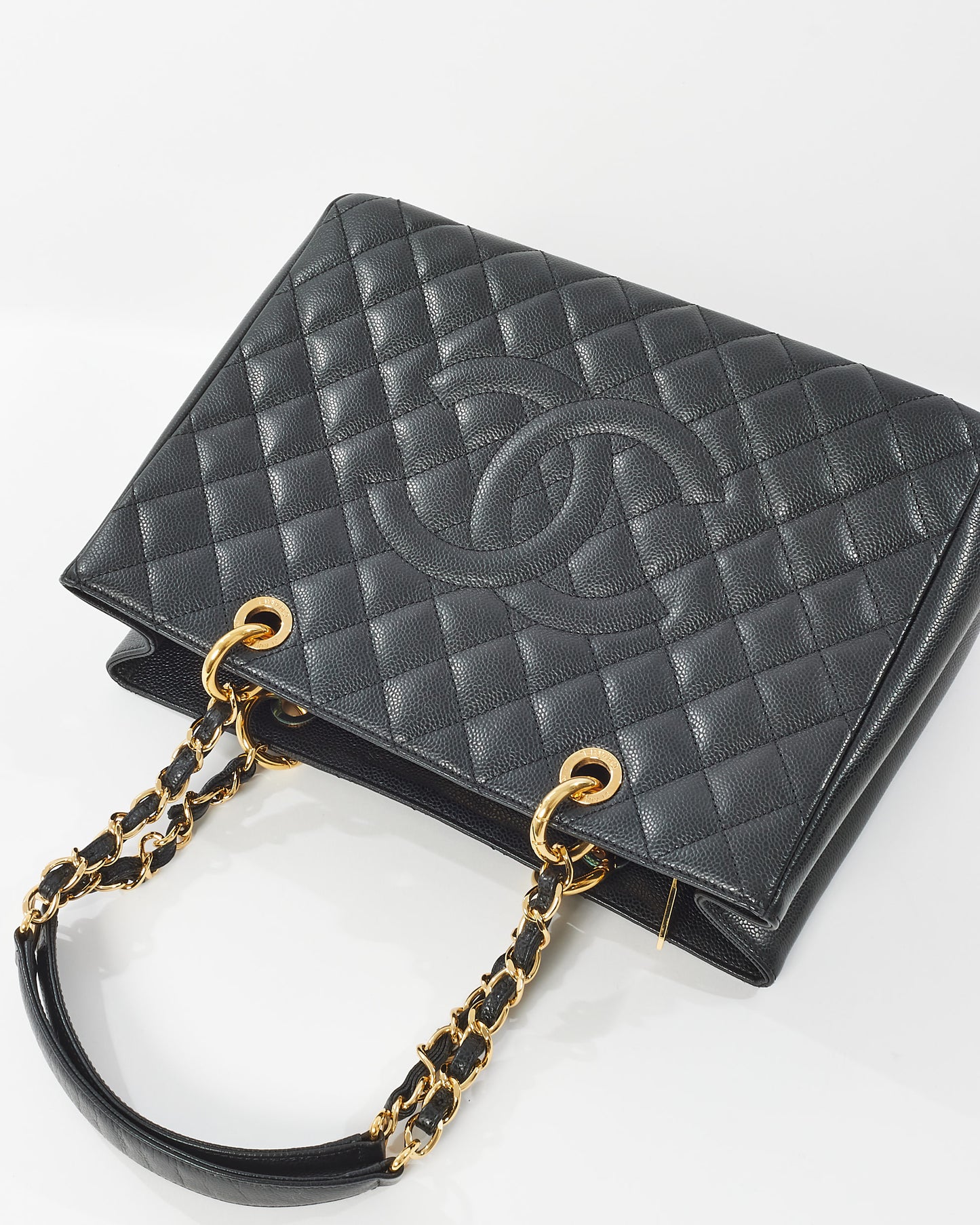 Chanel Black Caviar Leather GHW Grand Shopping Tote (GST)