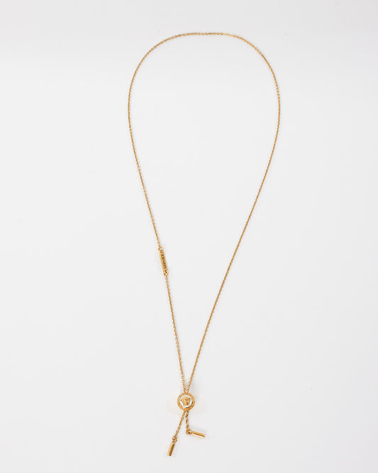 Versace Gold Chain Medusa Bolo Necklace