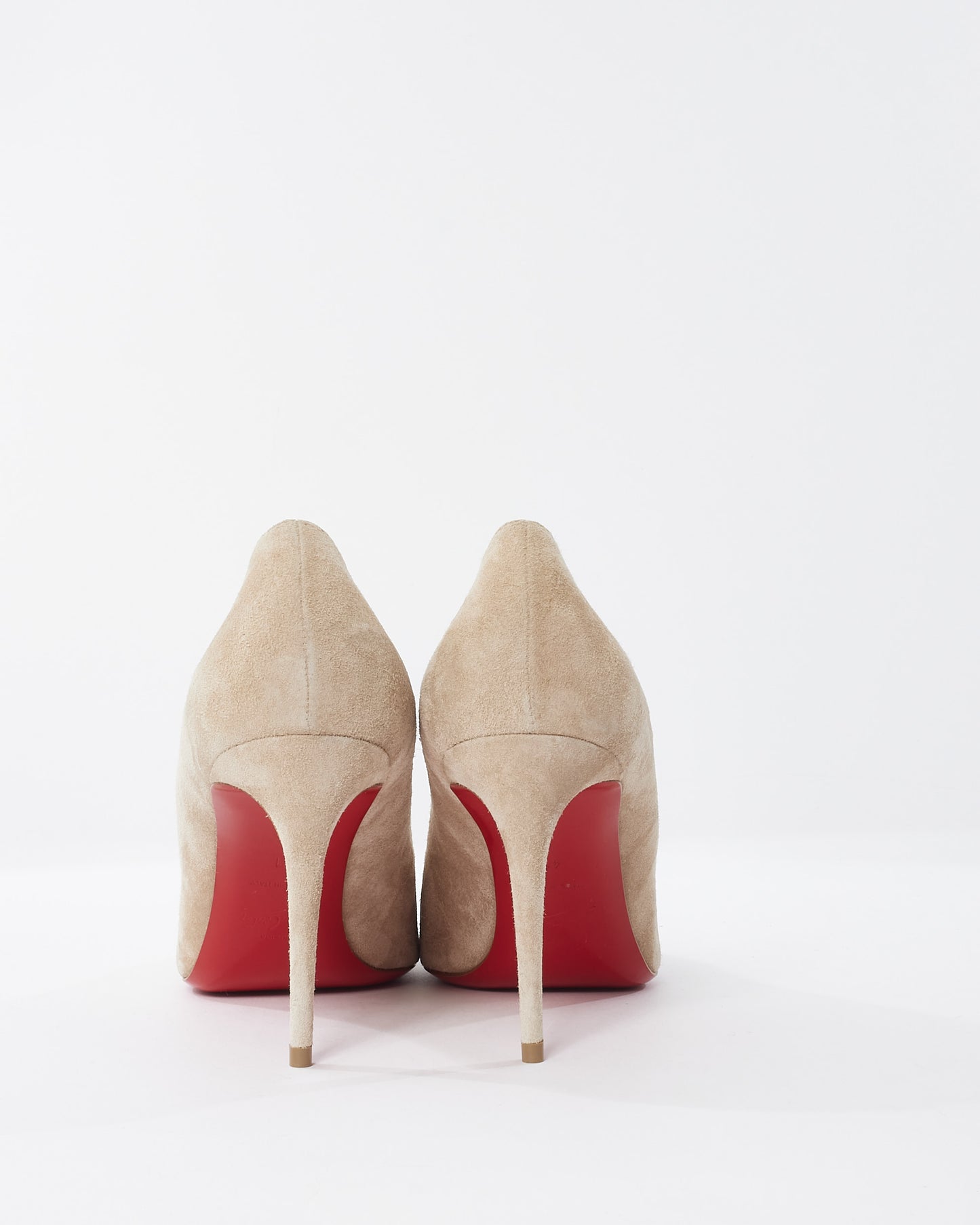 Christian Louboutin Beige Suede Kate 85mm Pumps - 41