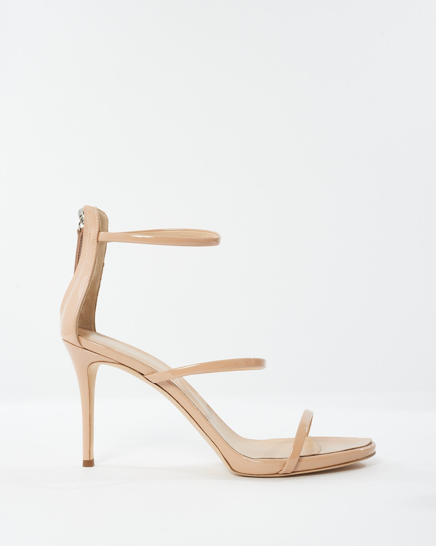 Giuseppe Zanotti Beige Patent Leather Harmony Sandals - 41