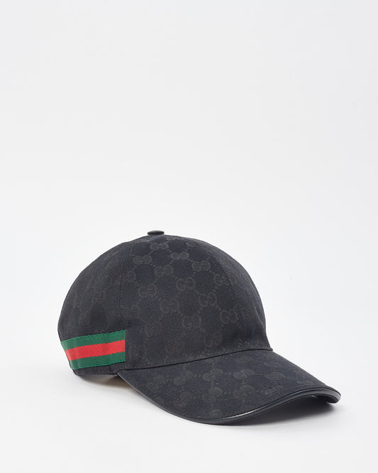 Gucci Black Original GG Canvas With Web Baseball Cap - M (58CM)