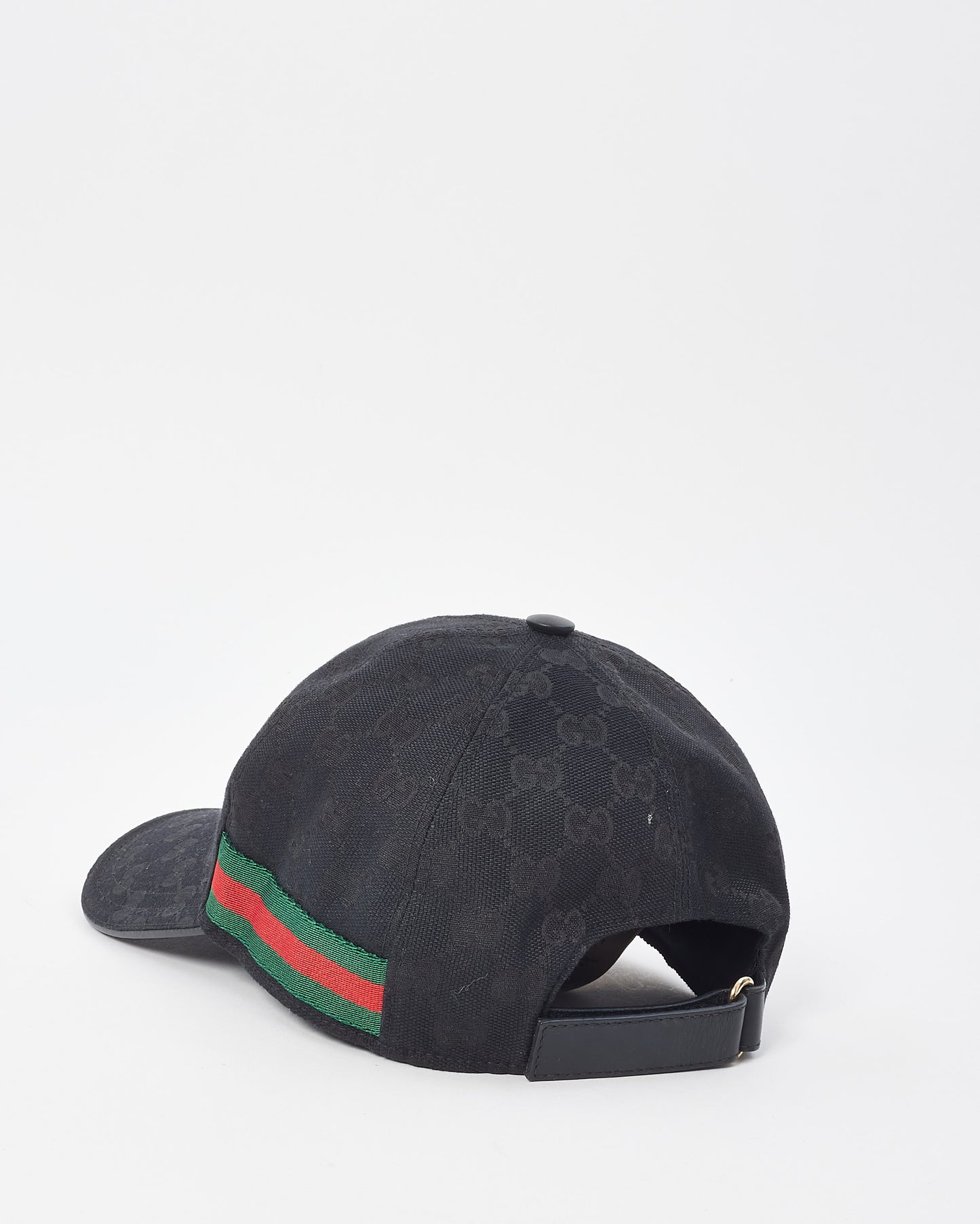 Gucci Black Original GG Canvas With Web Baseball Cap - M (58CM)