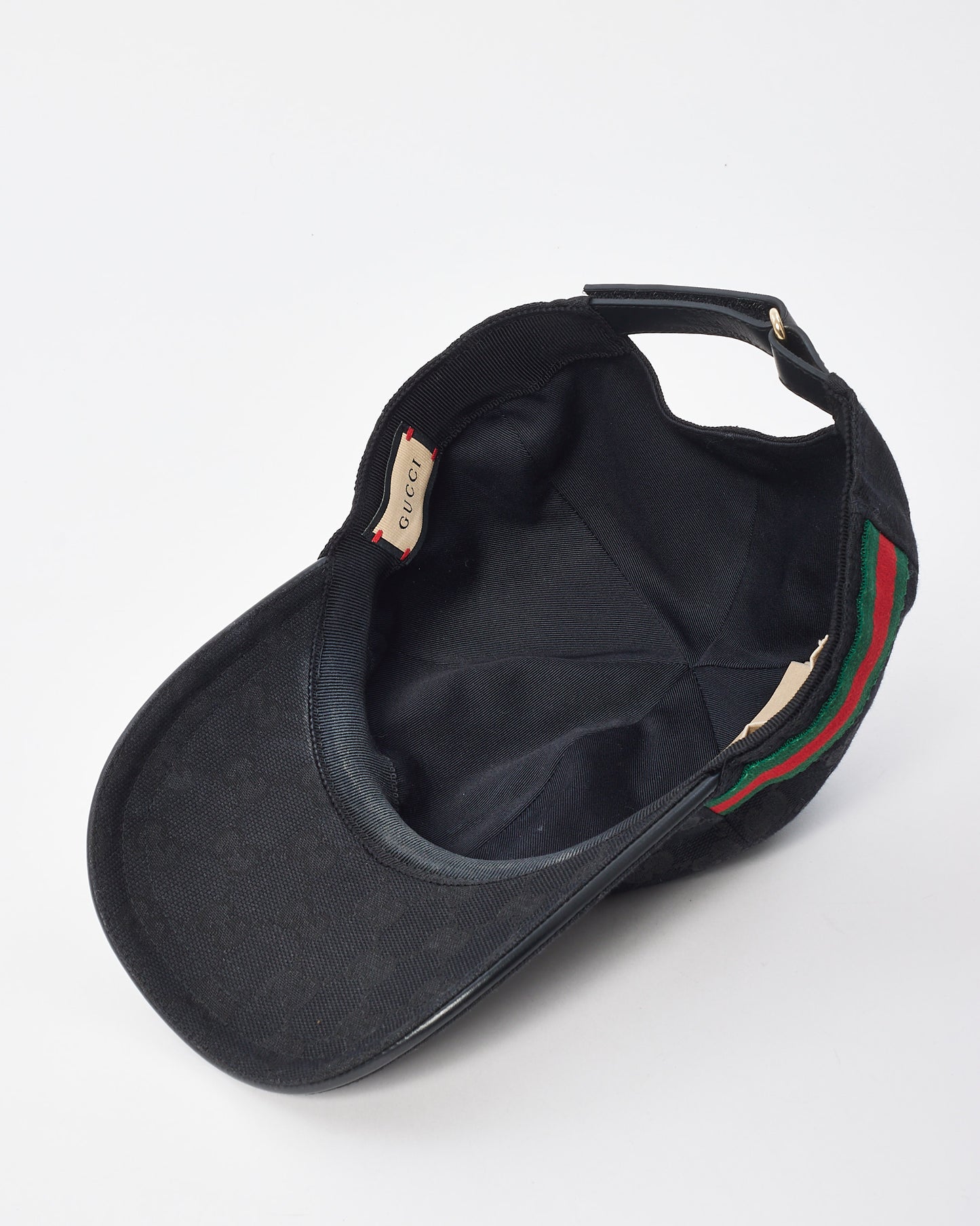 Gucci Black Original GG Canvas With Web Baseball Cap - M (58CM)