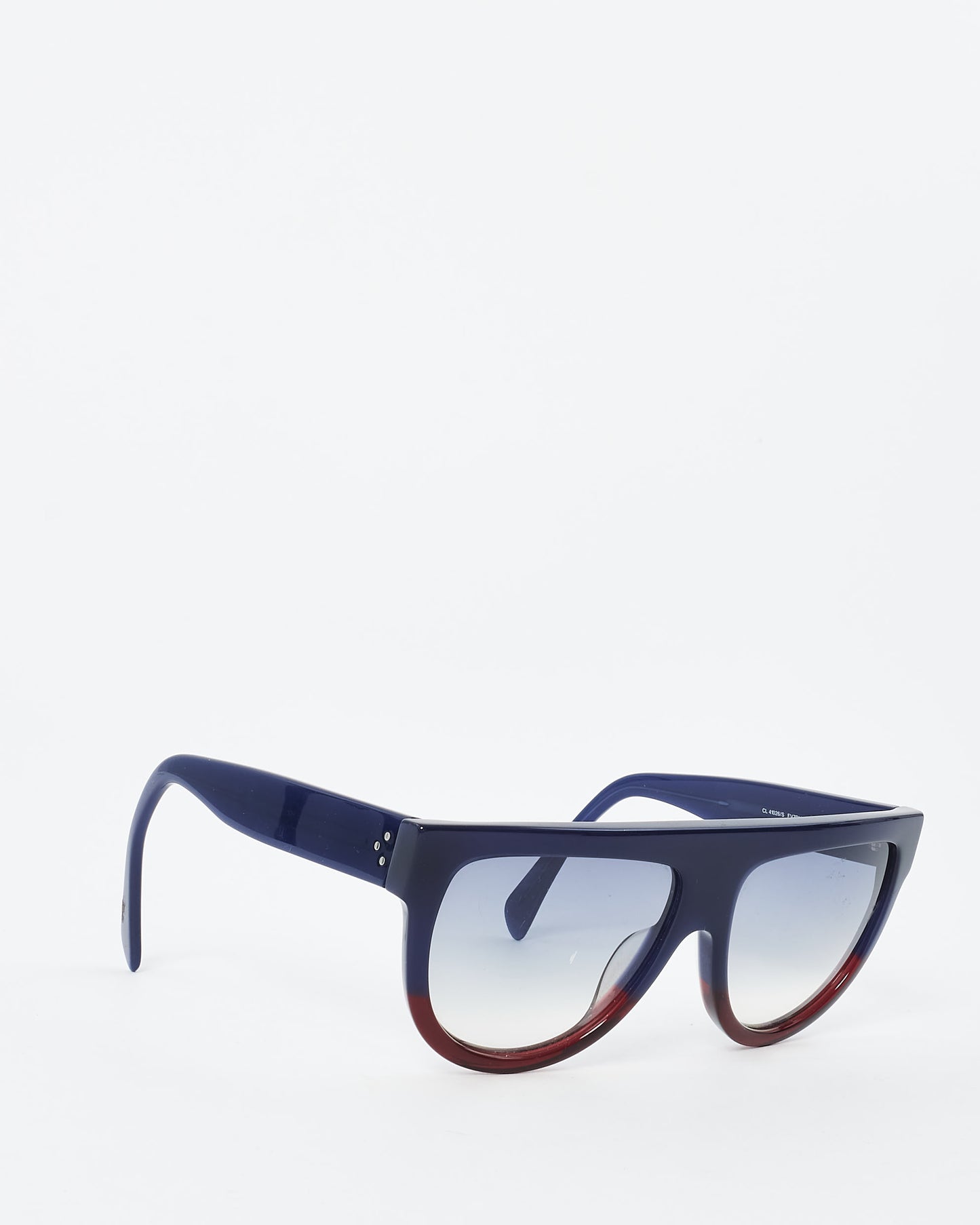 Celine Navy 
Burgundy Flat Top CL 41026/S Sunglasses