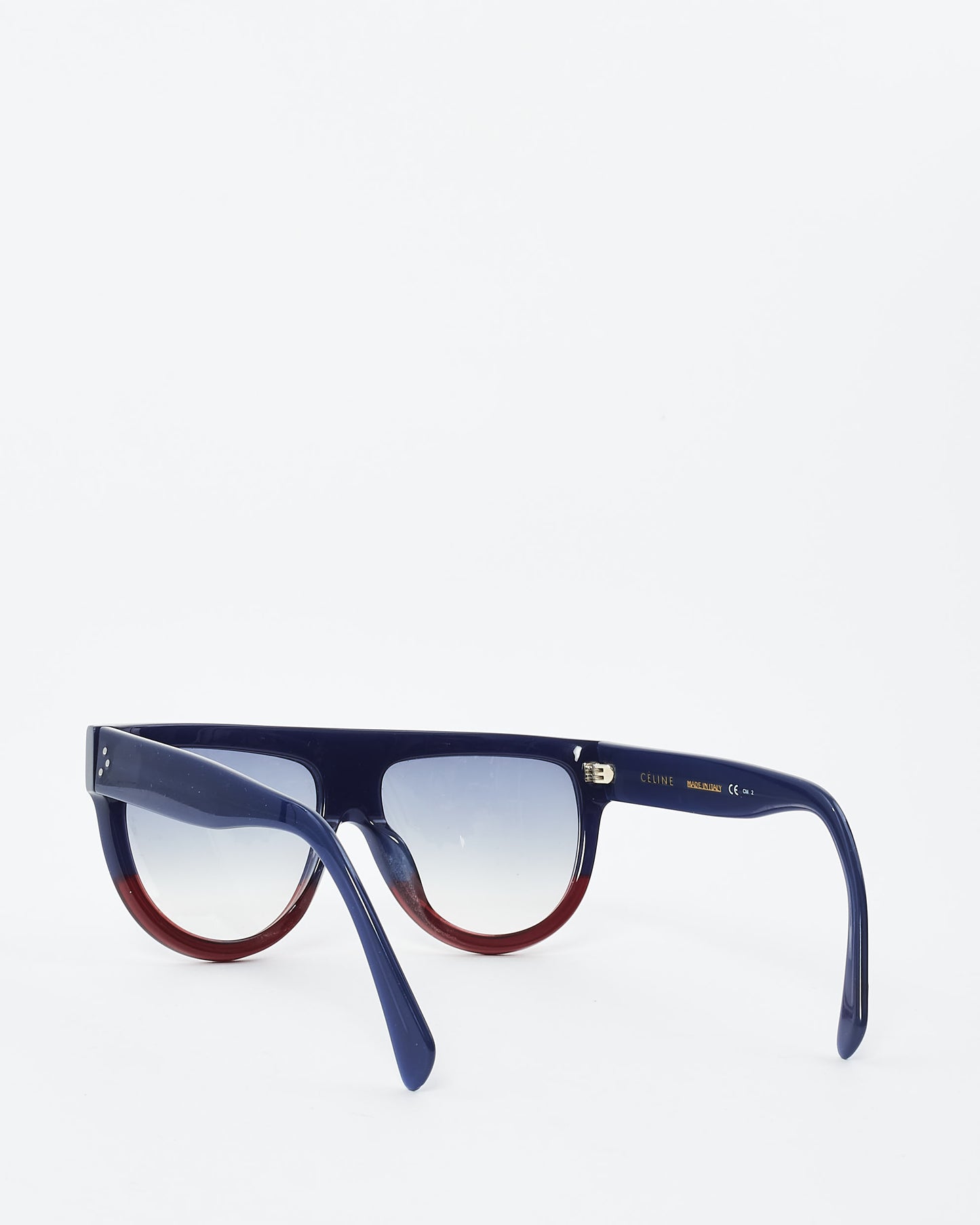 Celine Navy 
Burgundy Flat Top CL 41026/S Sunglasses