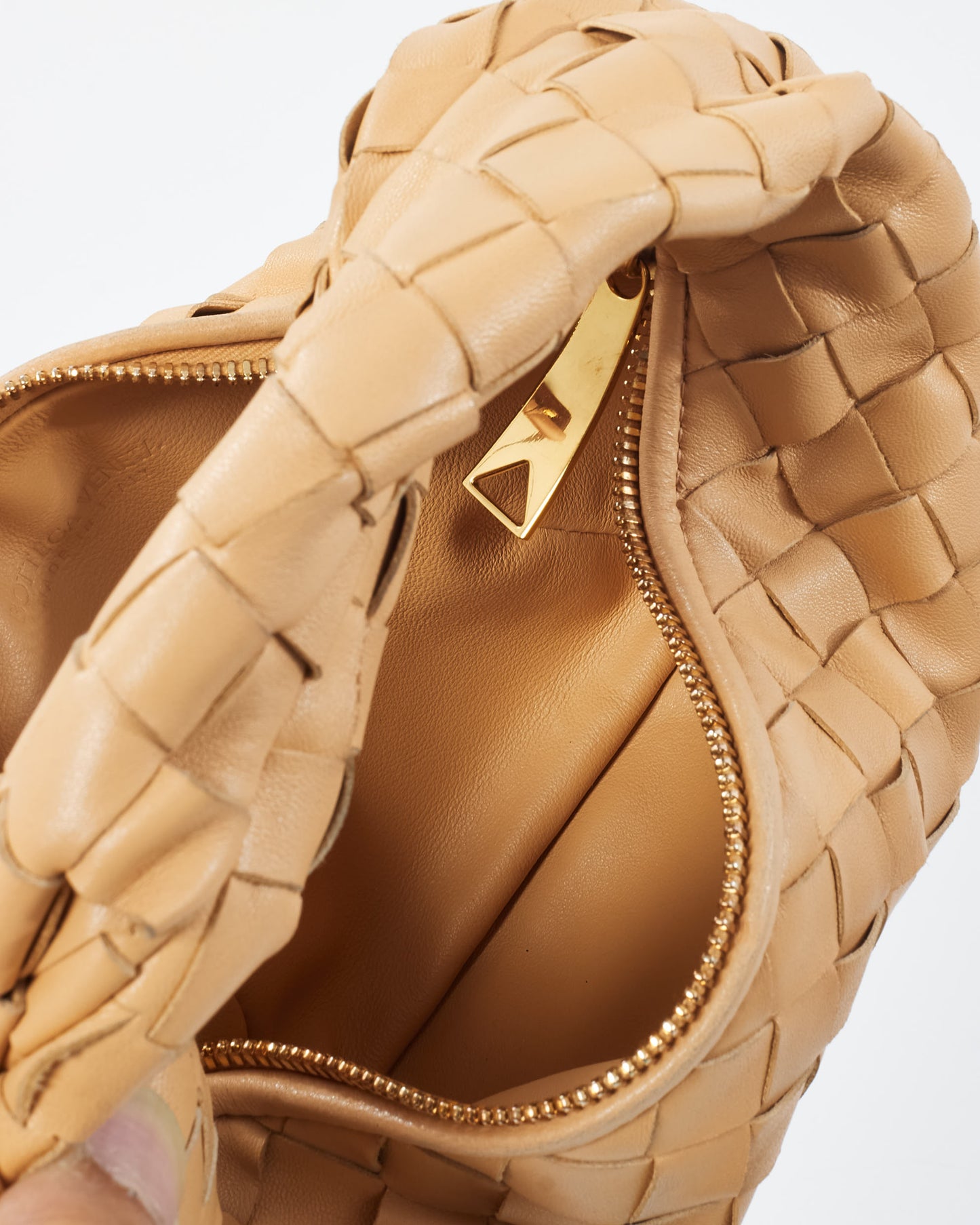 Bottega Veneta Beige (Almond) Intrecciato Leather Mini Jodie