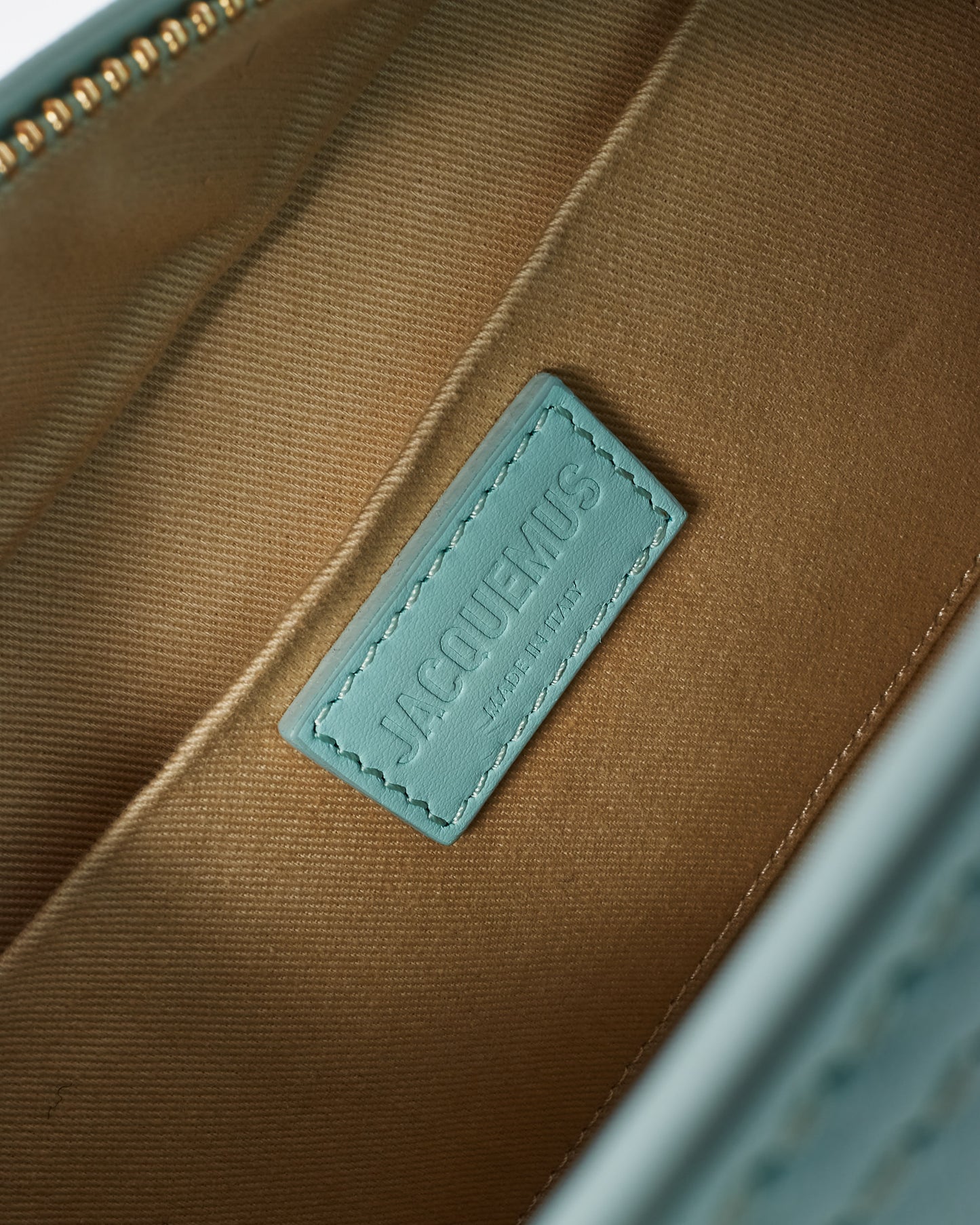 Jacquemus Light Turquoise Leather Le Rectangle Shoulder Bag