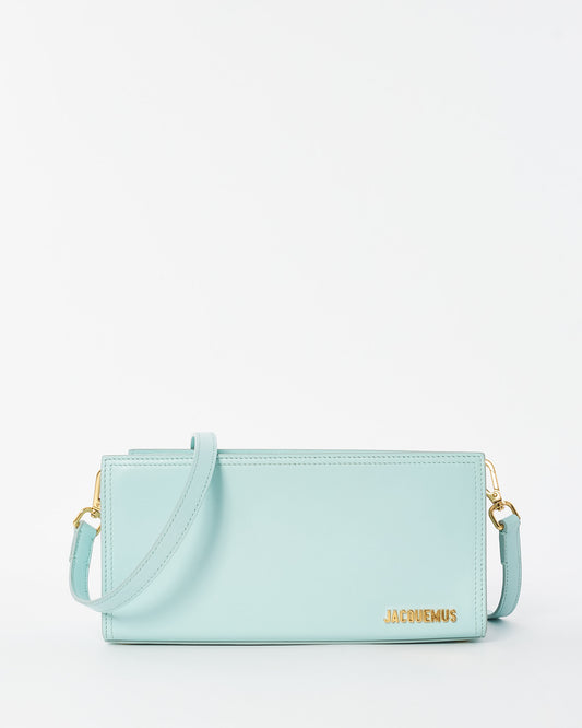 Jacquemus Light Turquoise Leather Le Rectangle Shoulder Bag