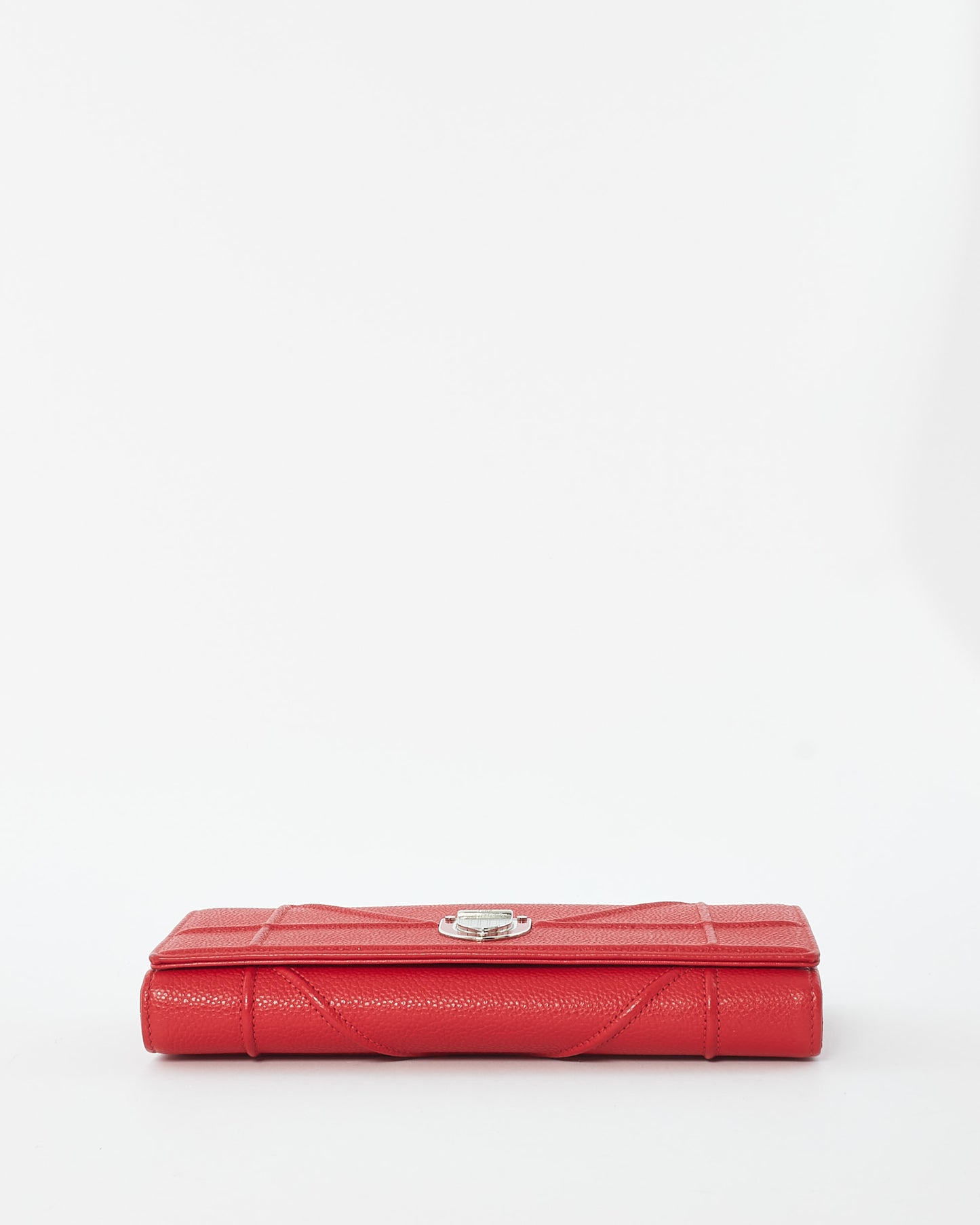 Dior Red Leather Dioramma Wallet On Chain