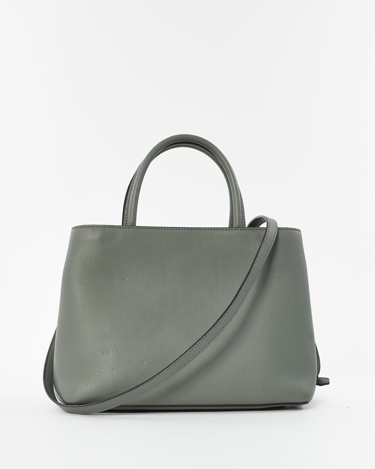 Fendi Grey Leather Small 2Jours Tote Bag