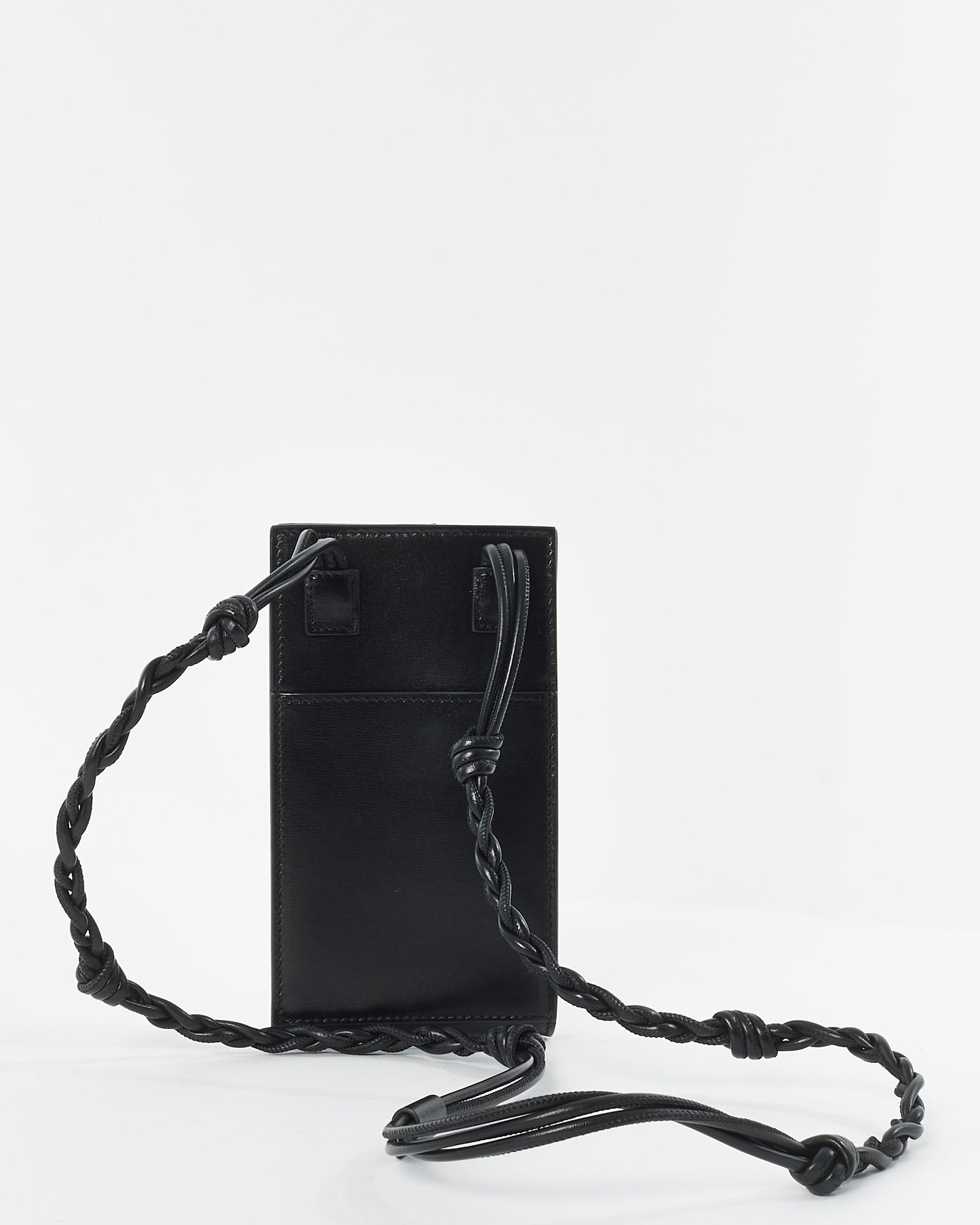 Jil Sander Black Leather Crossbody Phone Holder Bag